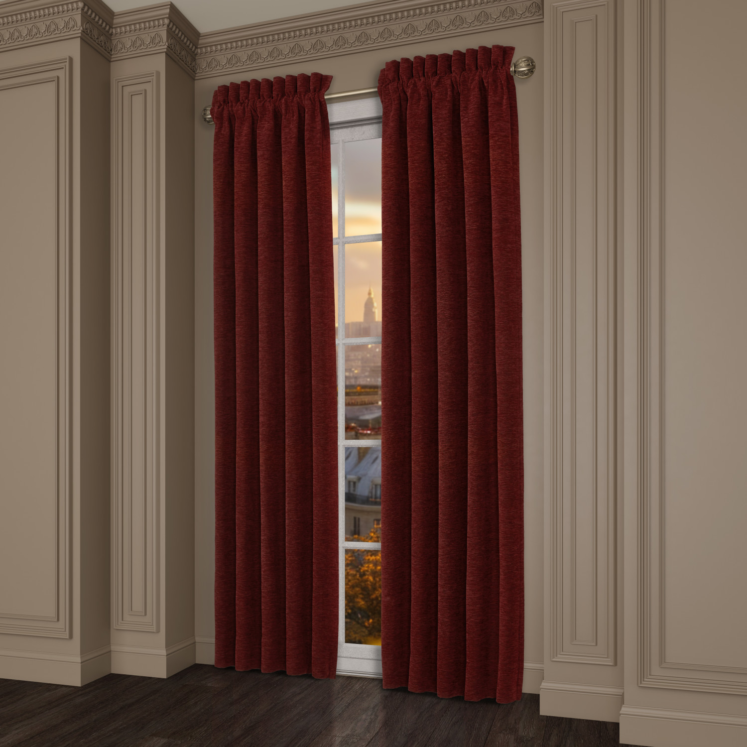 Crimson 84inch Window Panel Pair