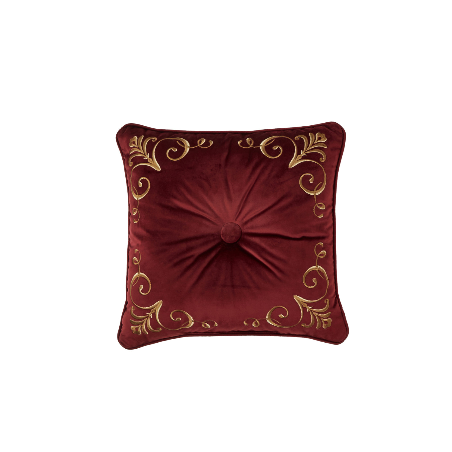 Crimson 18inch Square Decorative Throw Pillow