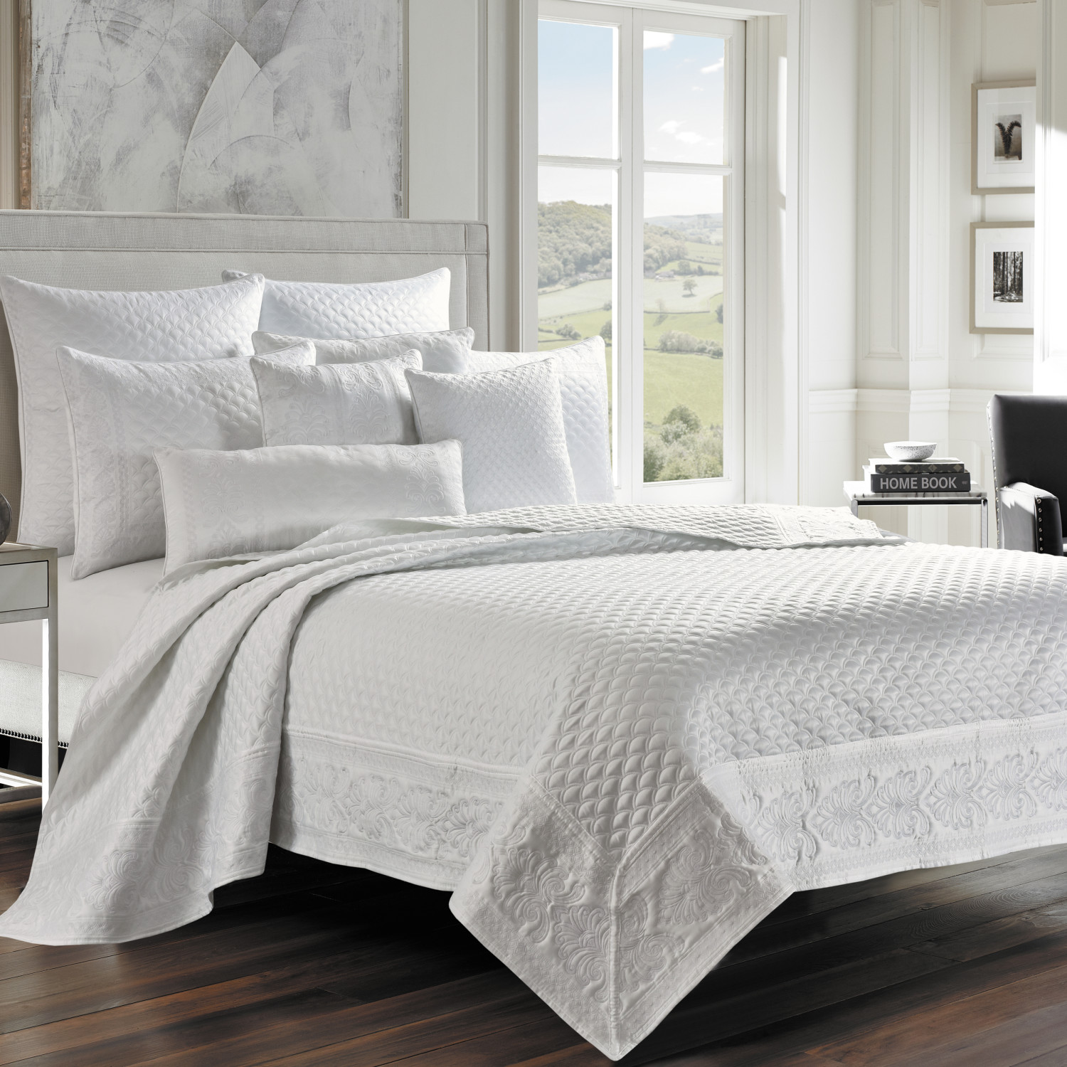 White 16inch Square Decorative Throw Pillow