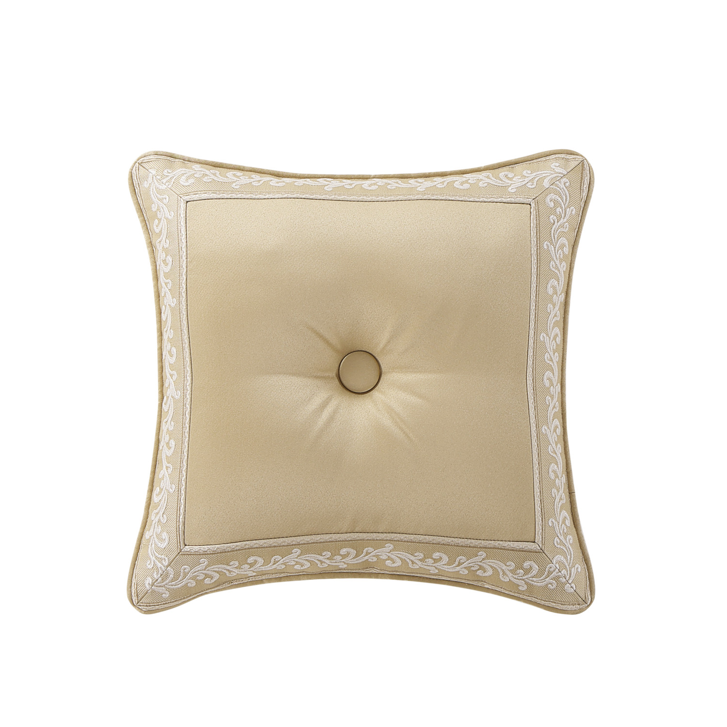 Gold 18inch Square Decorative Throw Pillow