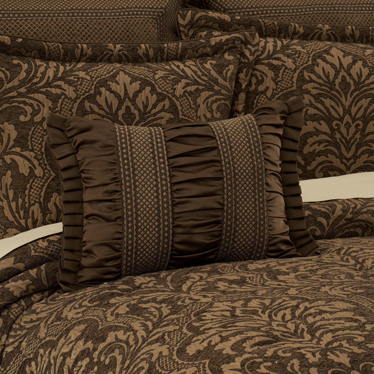 Mocha Boudoir Decorative Throw Pillow