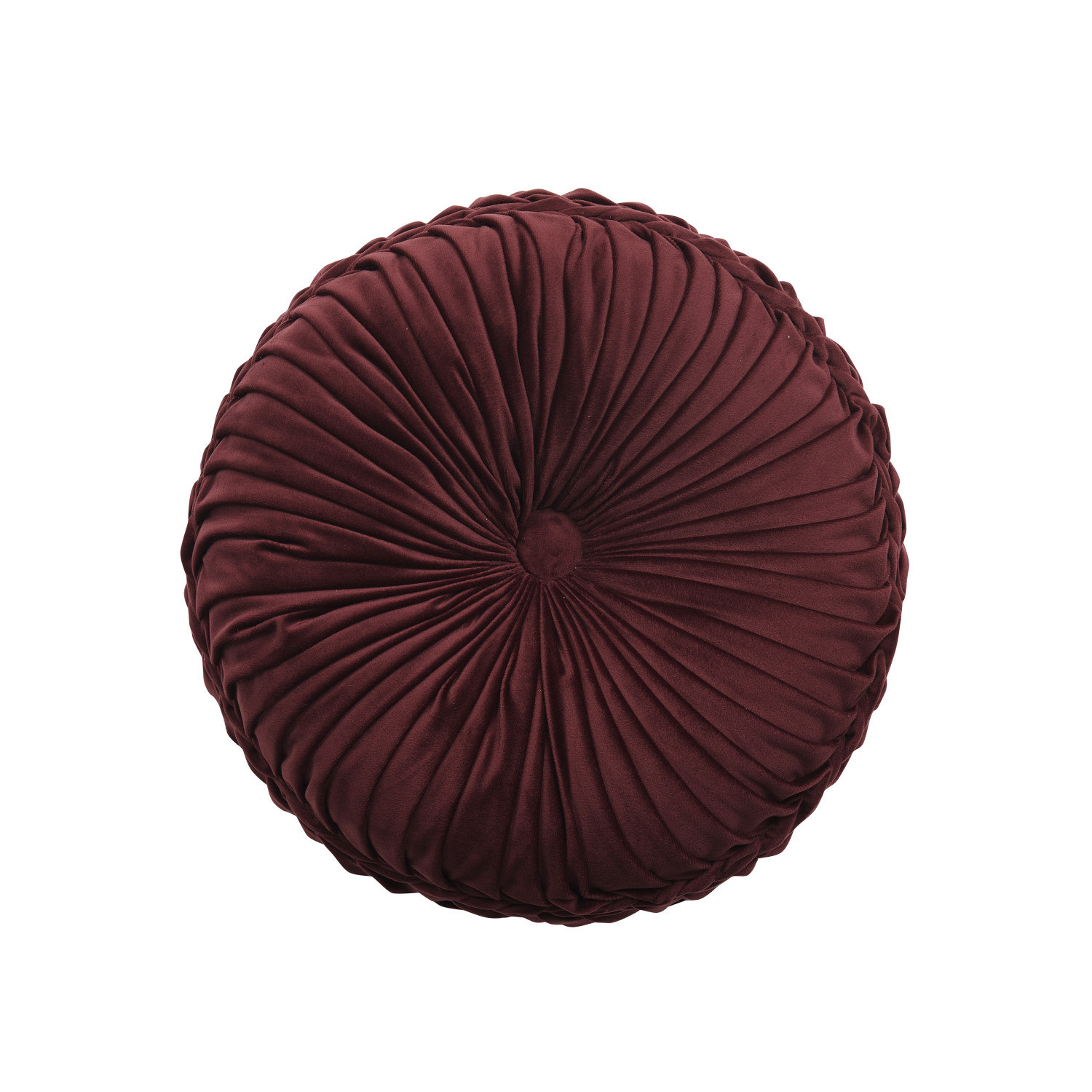 Crimson Tufted Round Decorative Throw Pillow