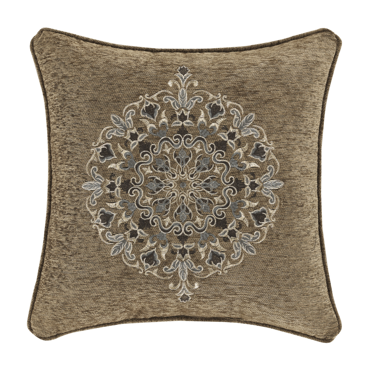 Beige 18inch Square Decorative Throw Pillow