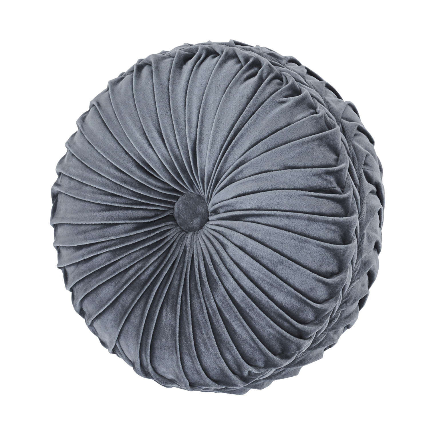French Blue Tufted Round Decorative Throw Pillow