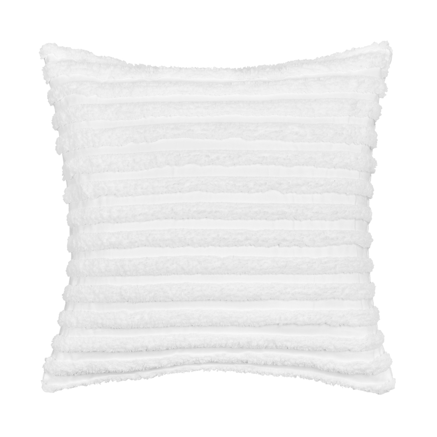 White 20inch Square Decorative Throw Pillow