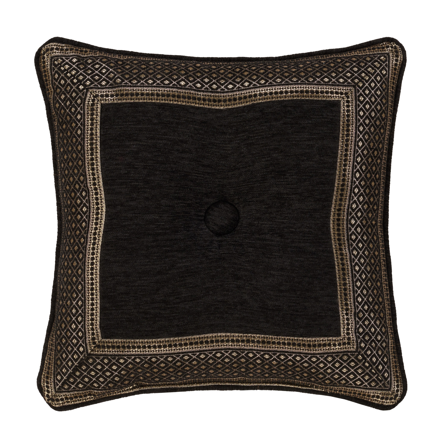 Black 18inch Square Decorative Throw Pillow