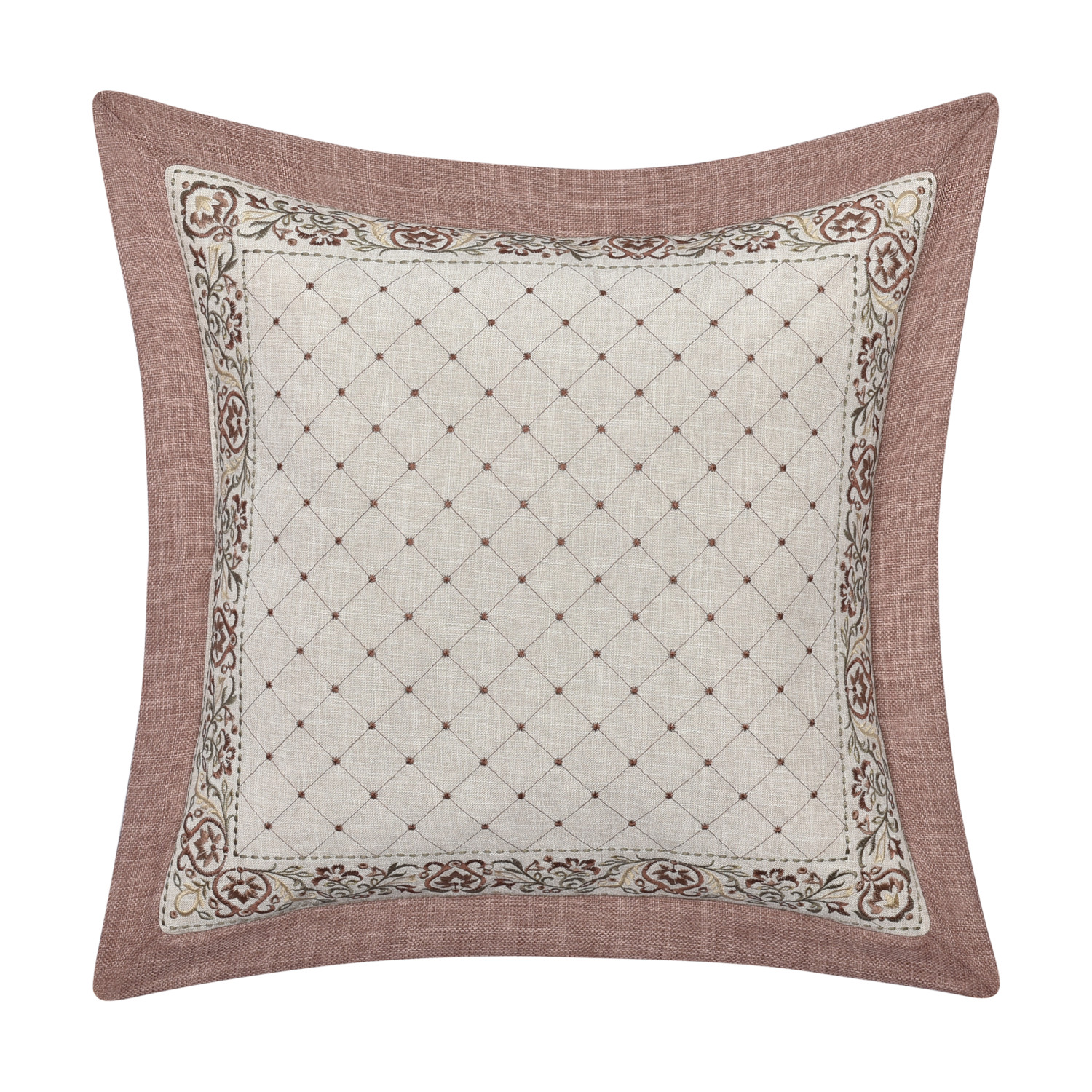 Linen 18inch Square Decorative Throw Pillow
