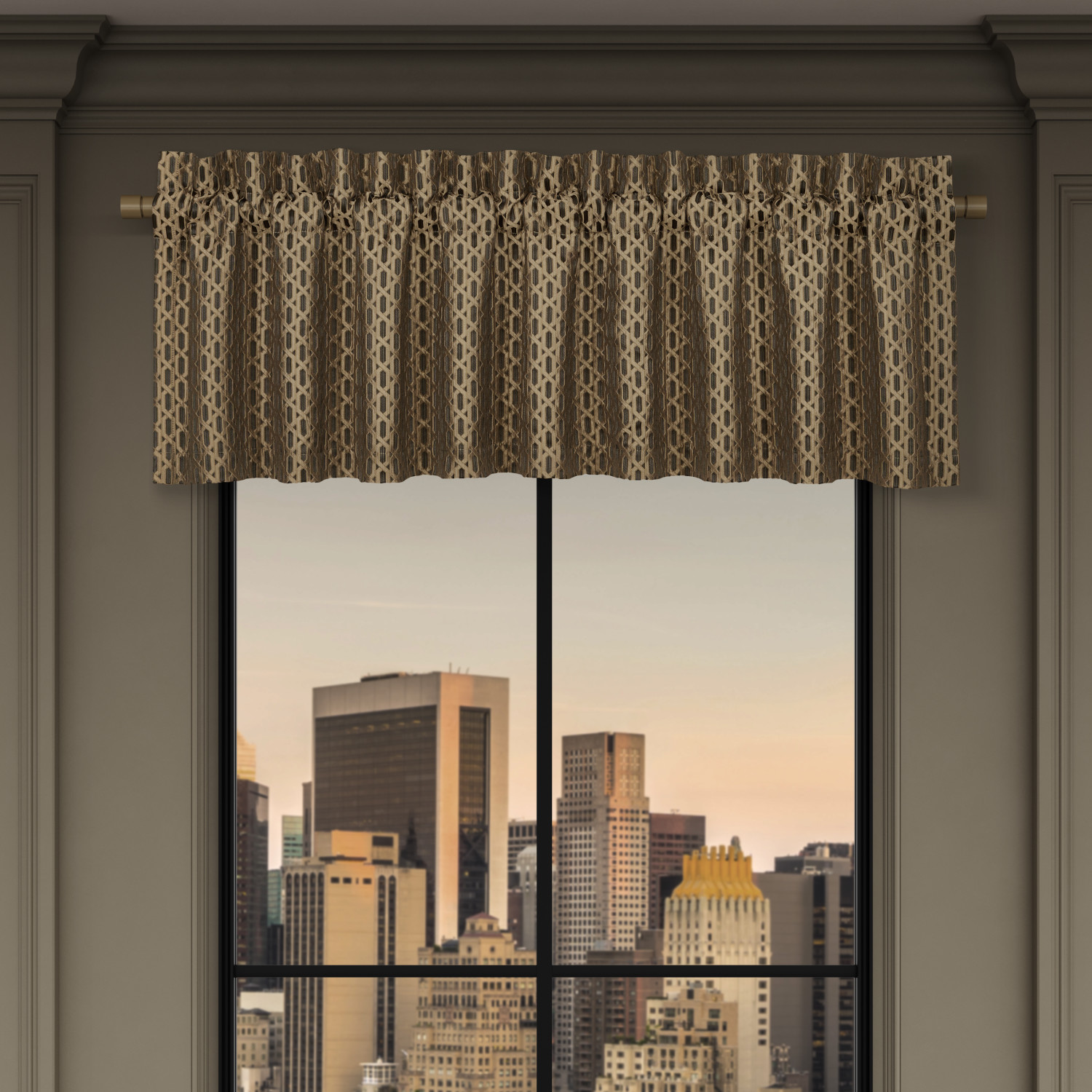 Bronze Window Straight Valance