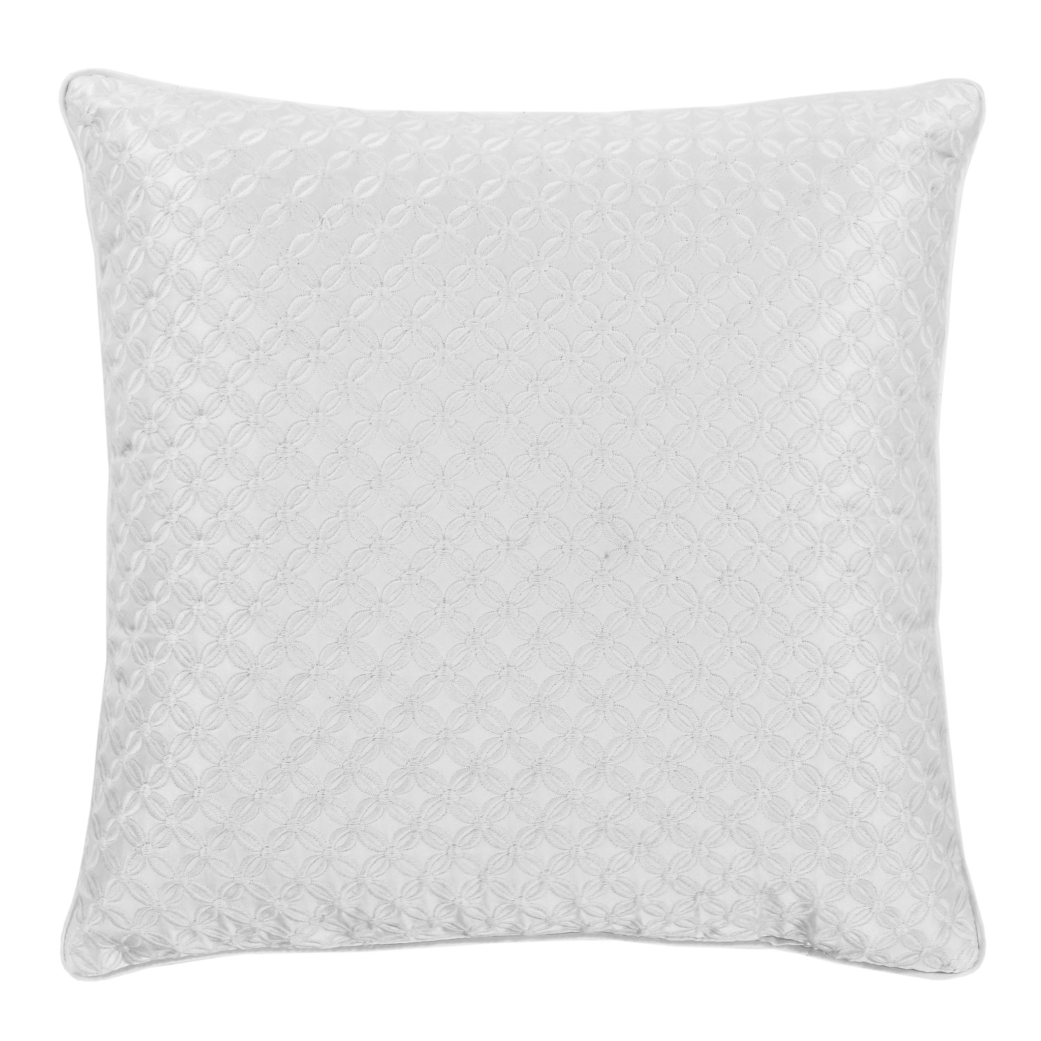 White 16inch Square Decorative Throw Pillow