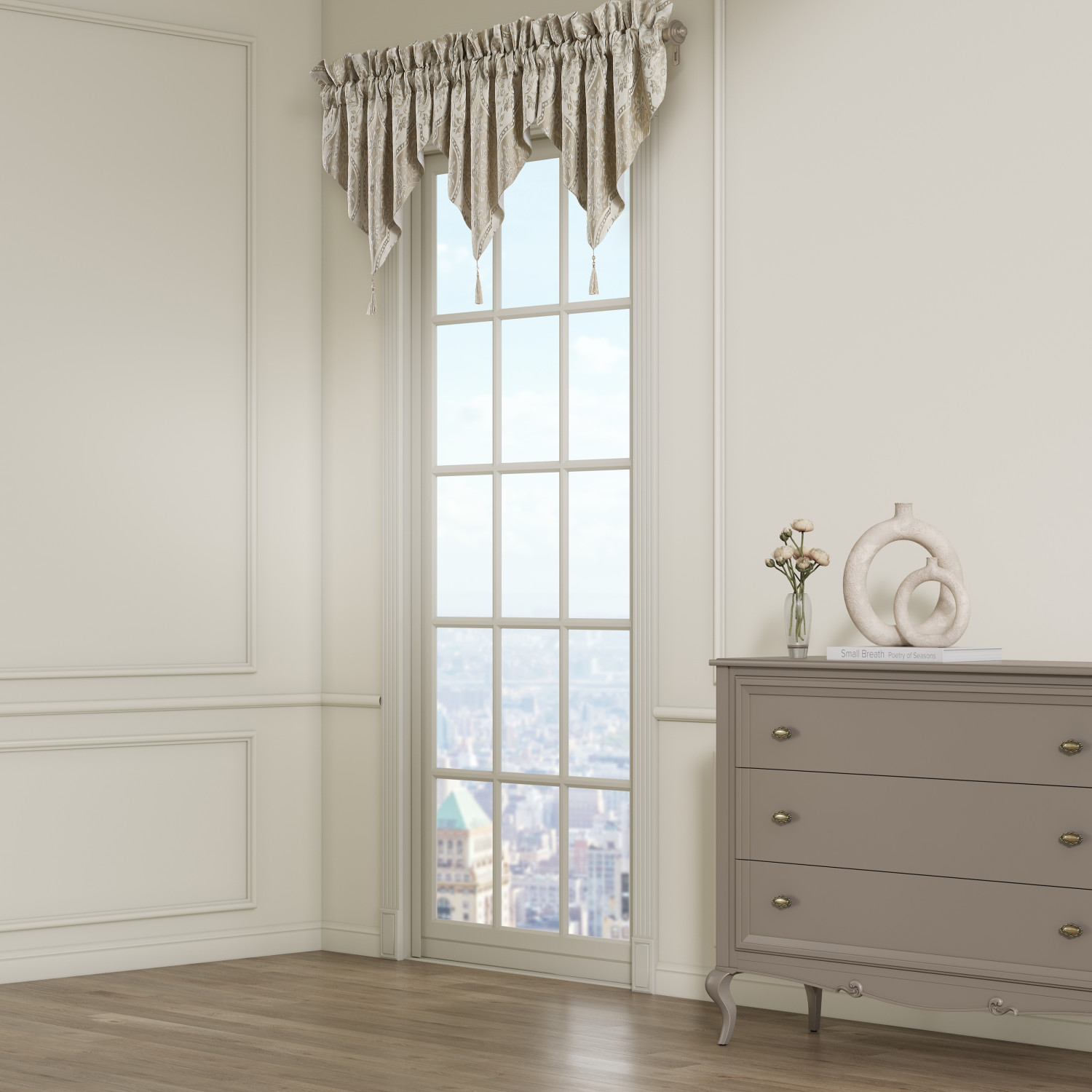 Ivory Window Ascot Valance