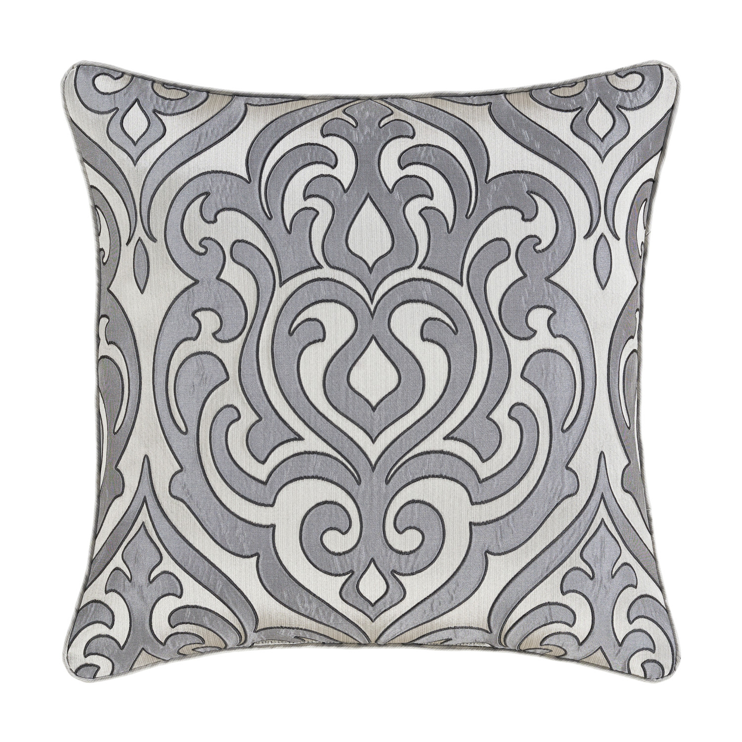 Pewter 20inch Square Decorative Throw Pillow