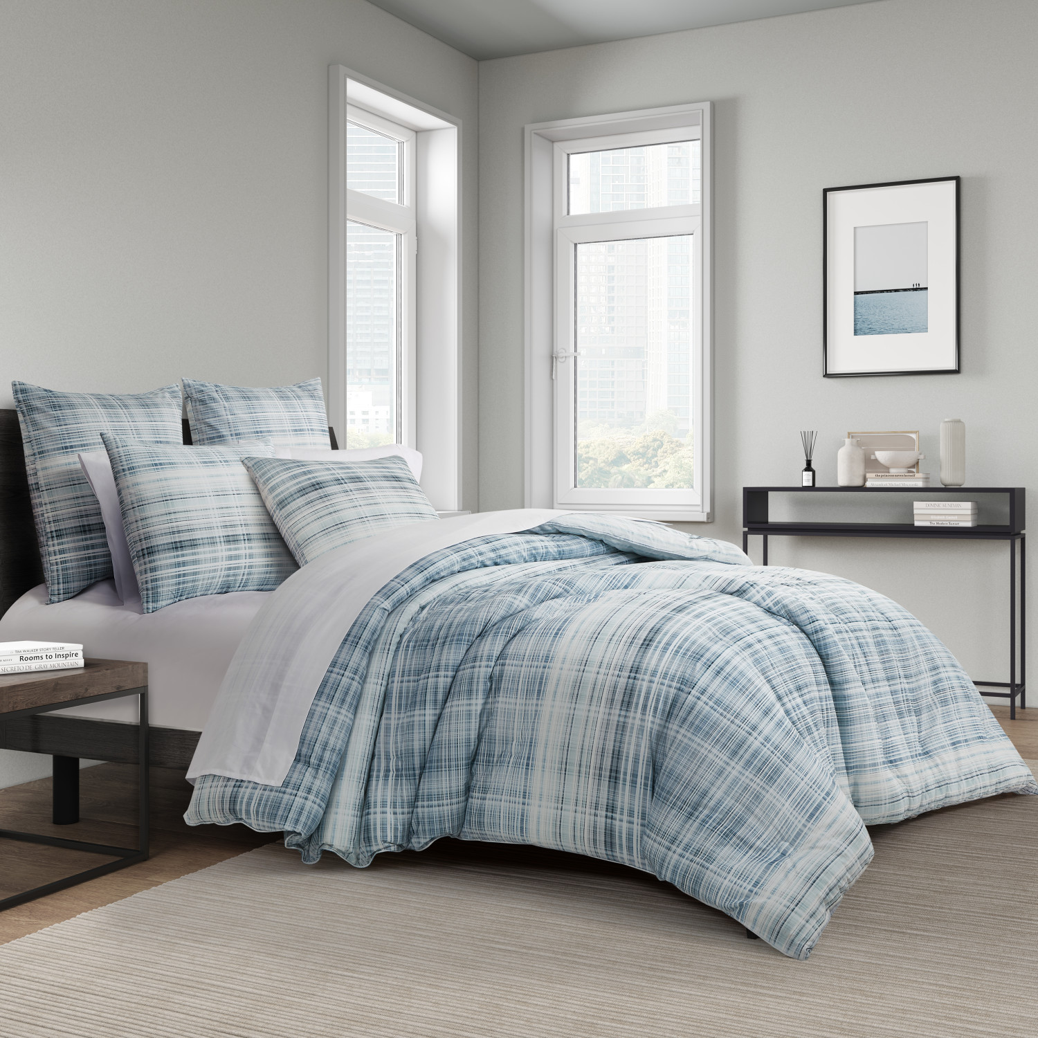 Blue Full/Queen 3Pc. Comforter Set