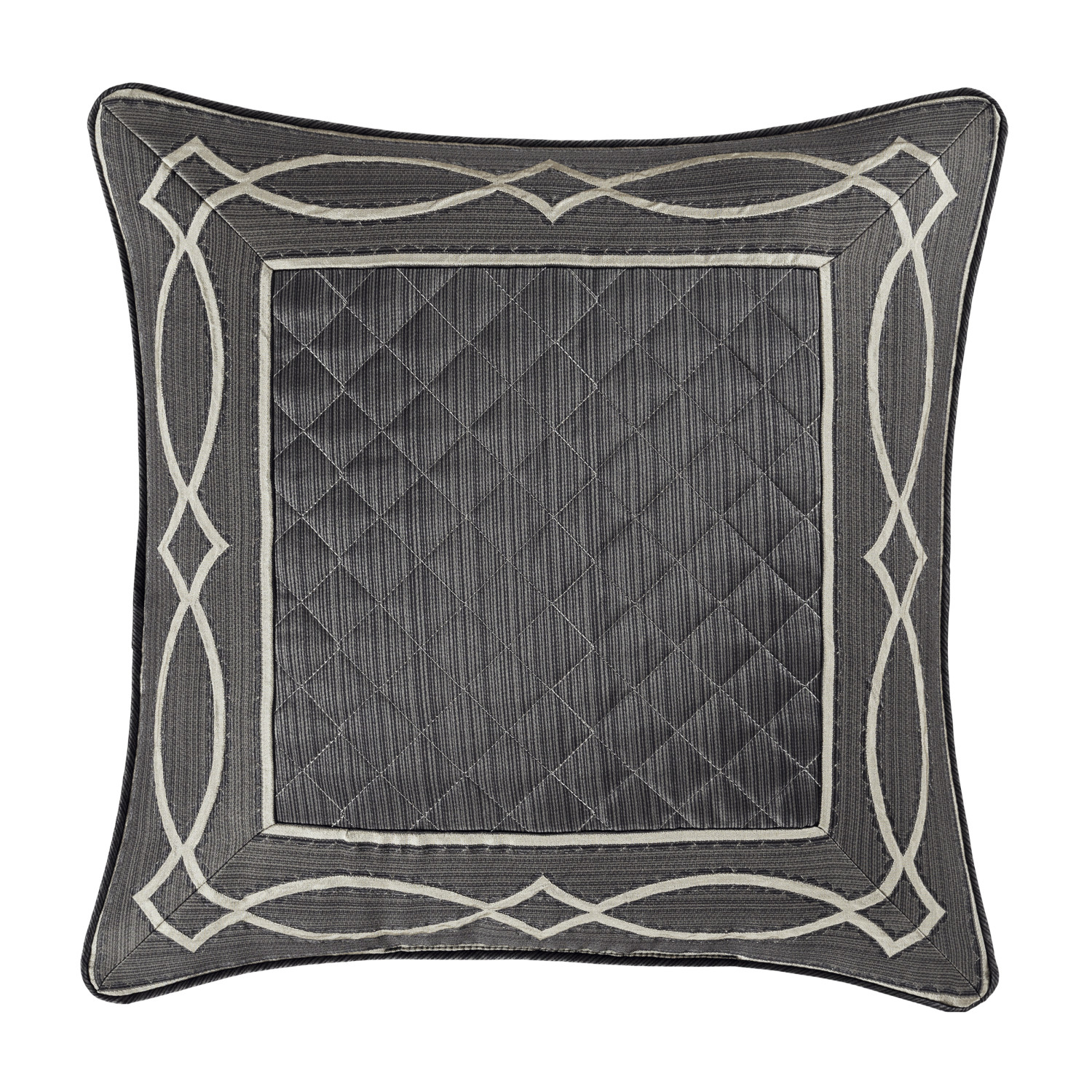Charcoal 20inch Square Decorative Throw Pillow