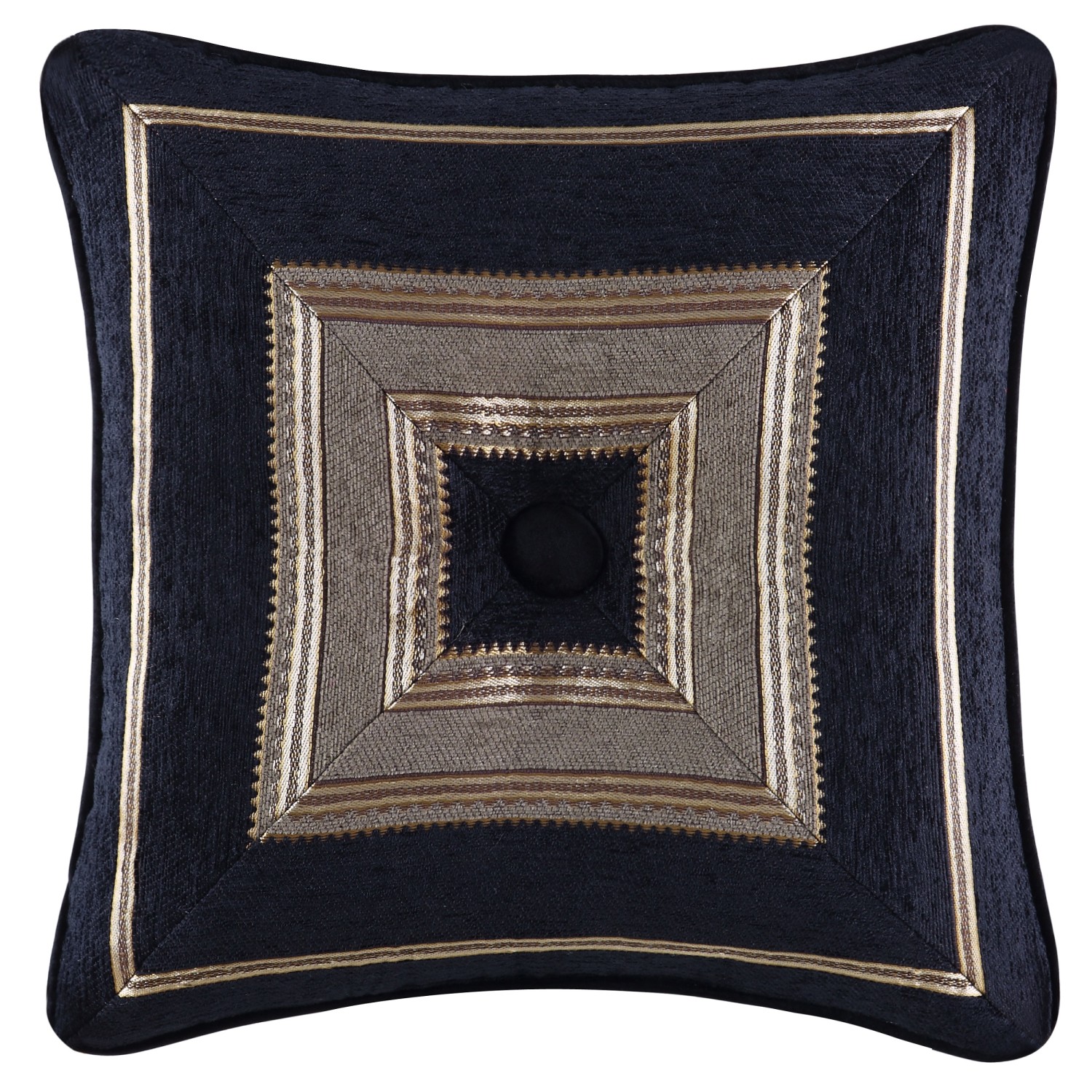 Black 18inch Square Decorative Throw Pillow