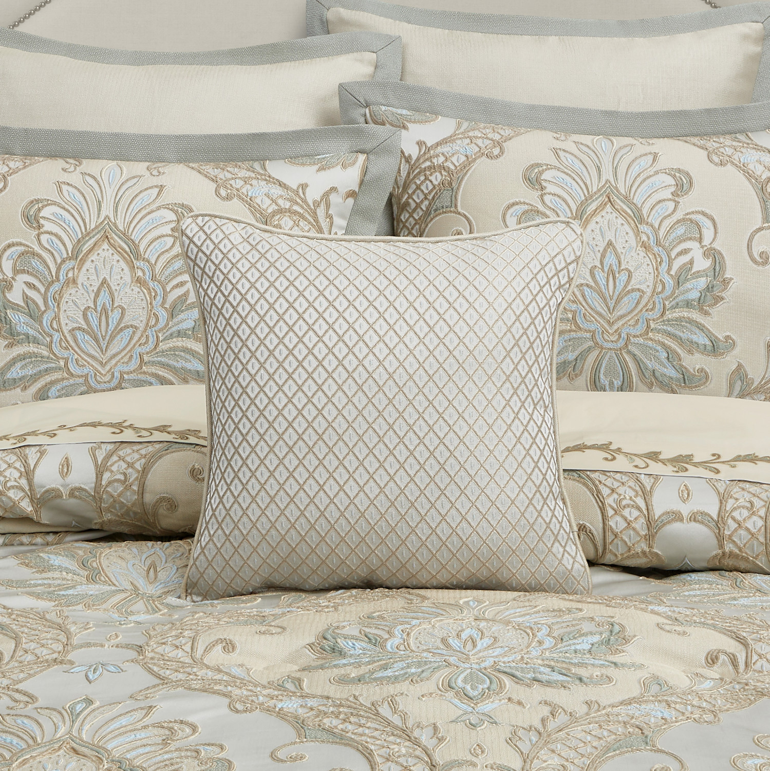 Gold 18inch Square Decorative Throw Pillow