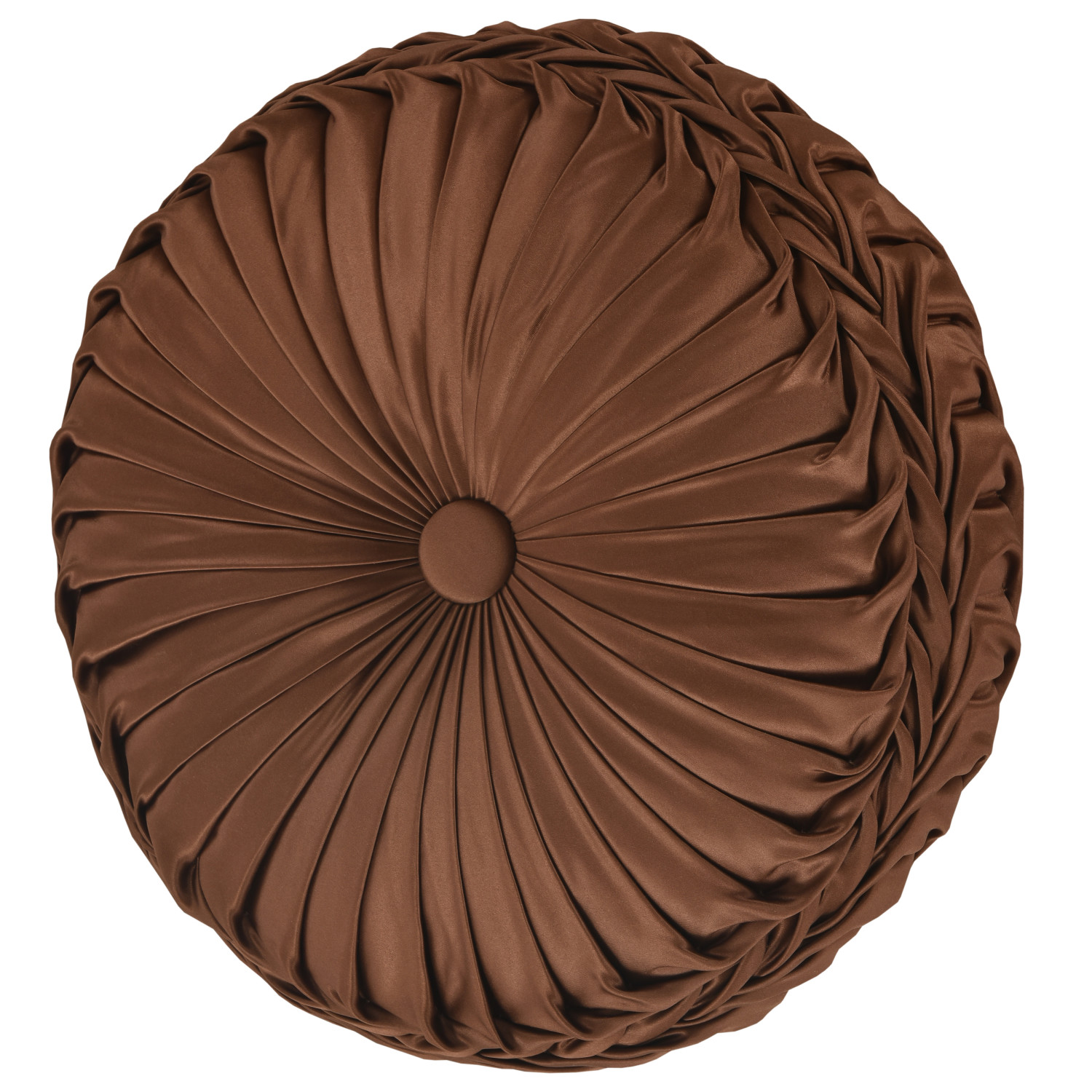 Copper Tufted Round Decorative Throw Pillow