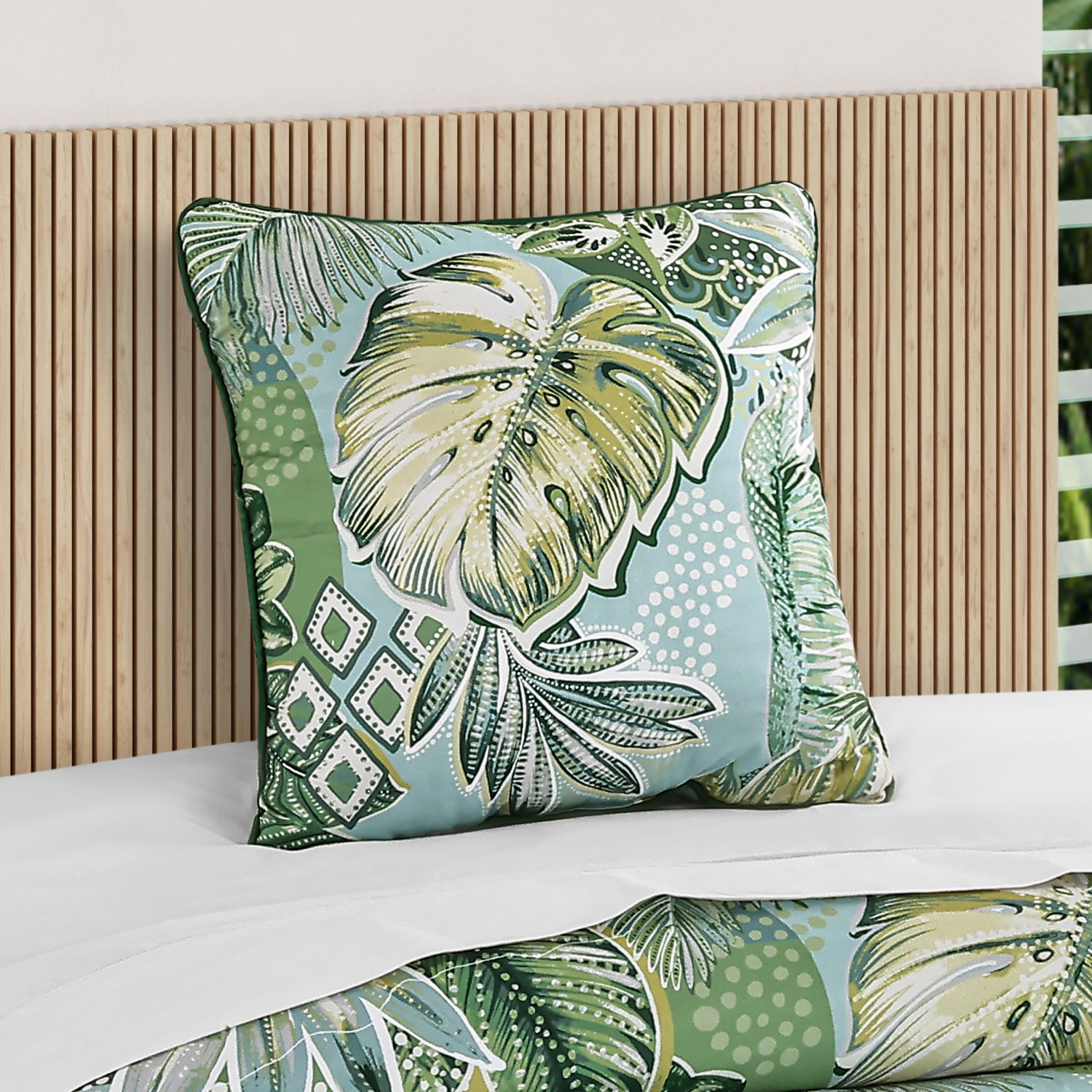 Teal 18inch Square Decorative Throw Pillow
