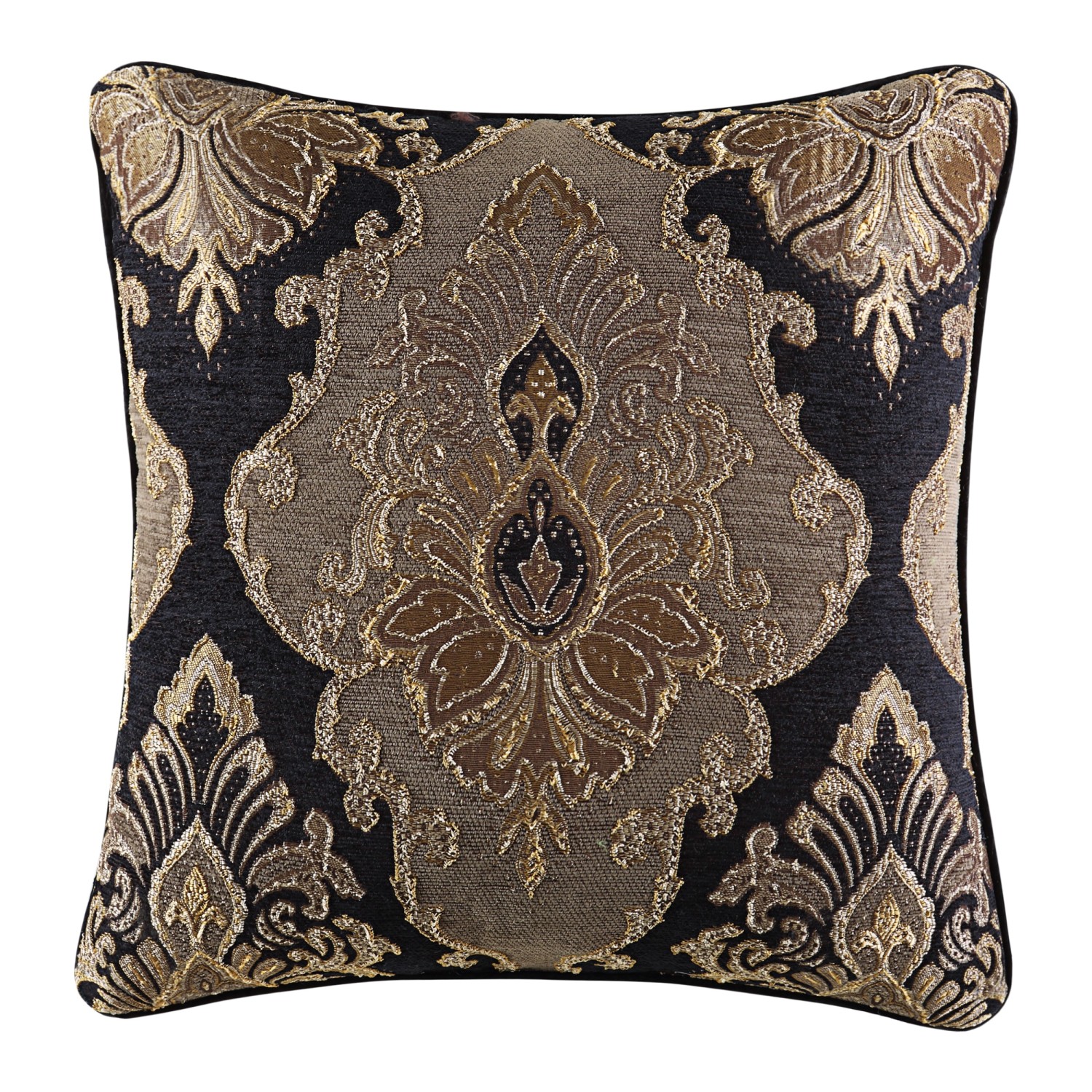 Black 20inch Square Decorative Throw Pillow