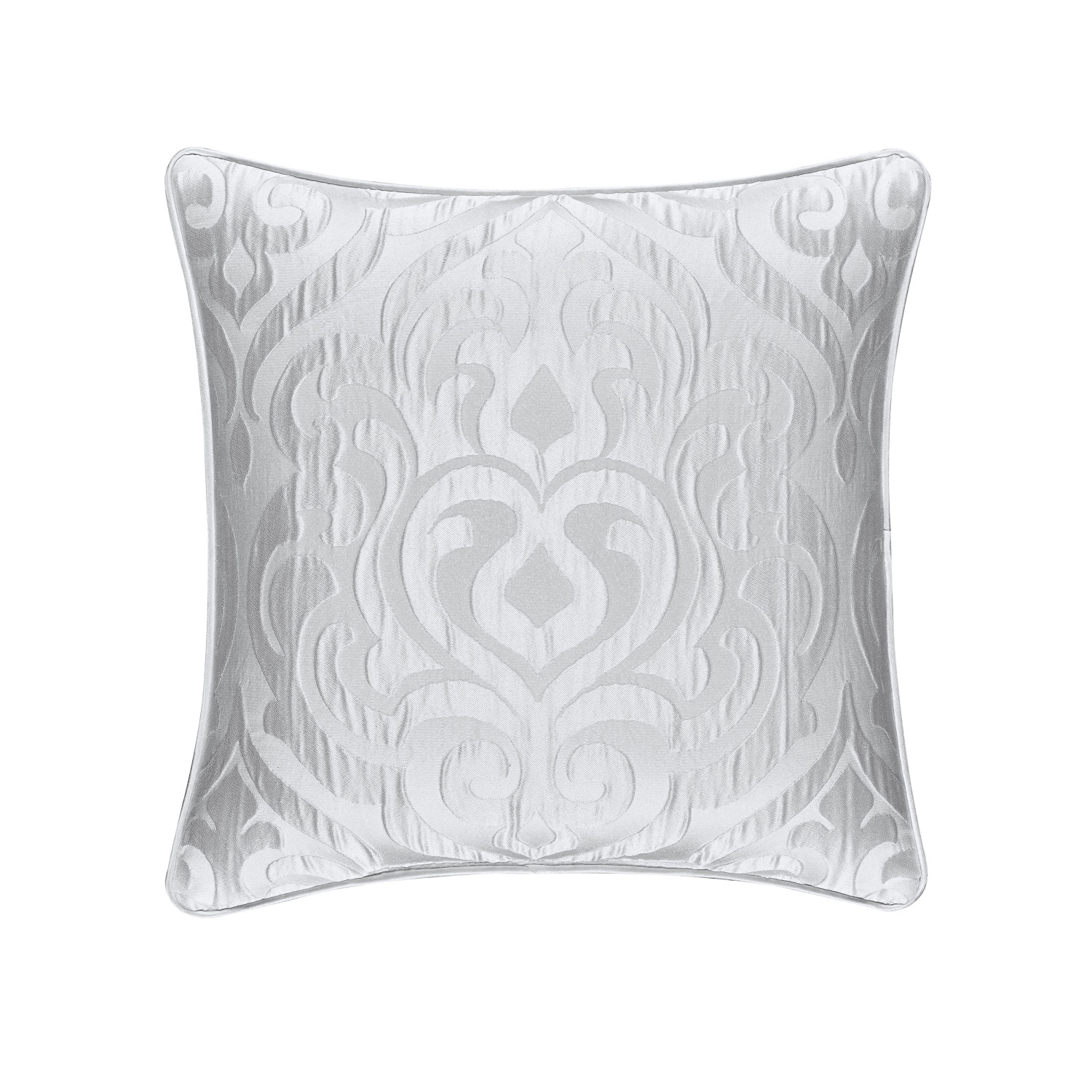 White 18inch Square Decorative Throw Pillow