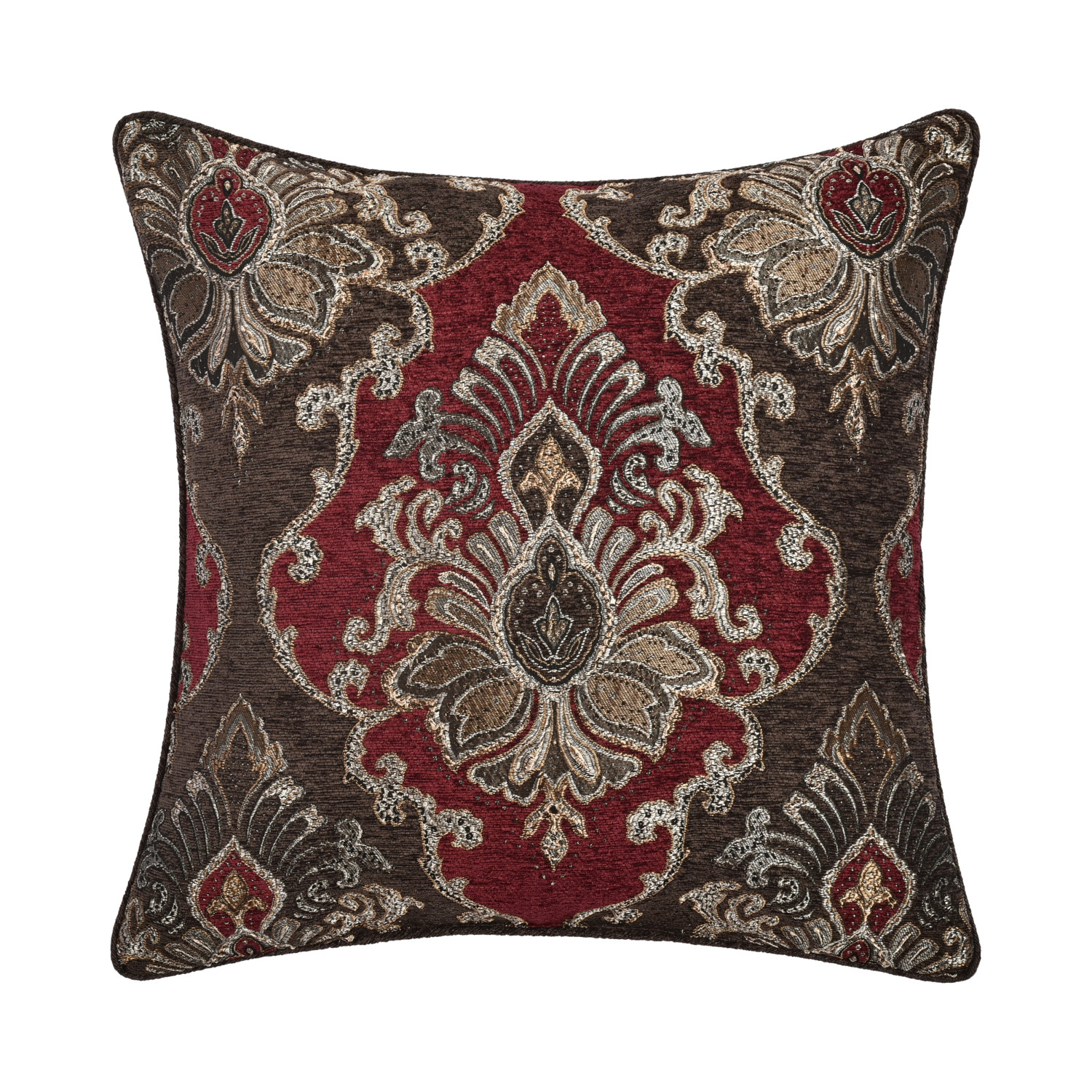 Chocolate 20inch Square Decorative Throw Pillow