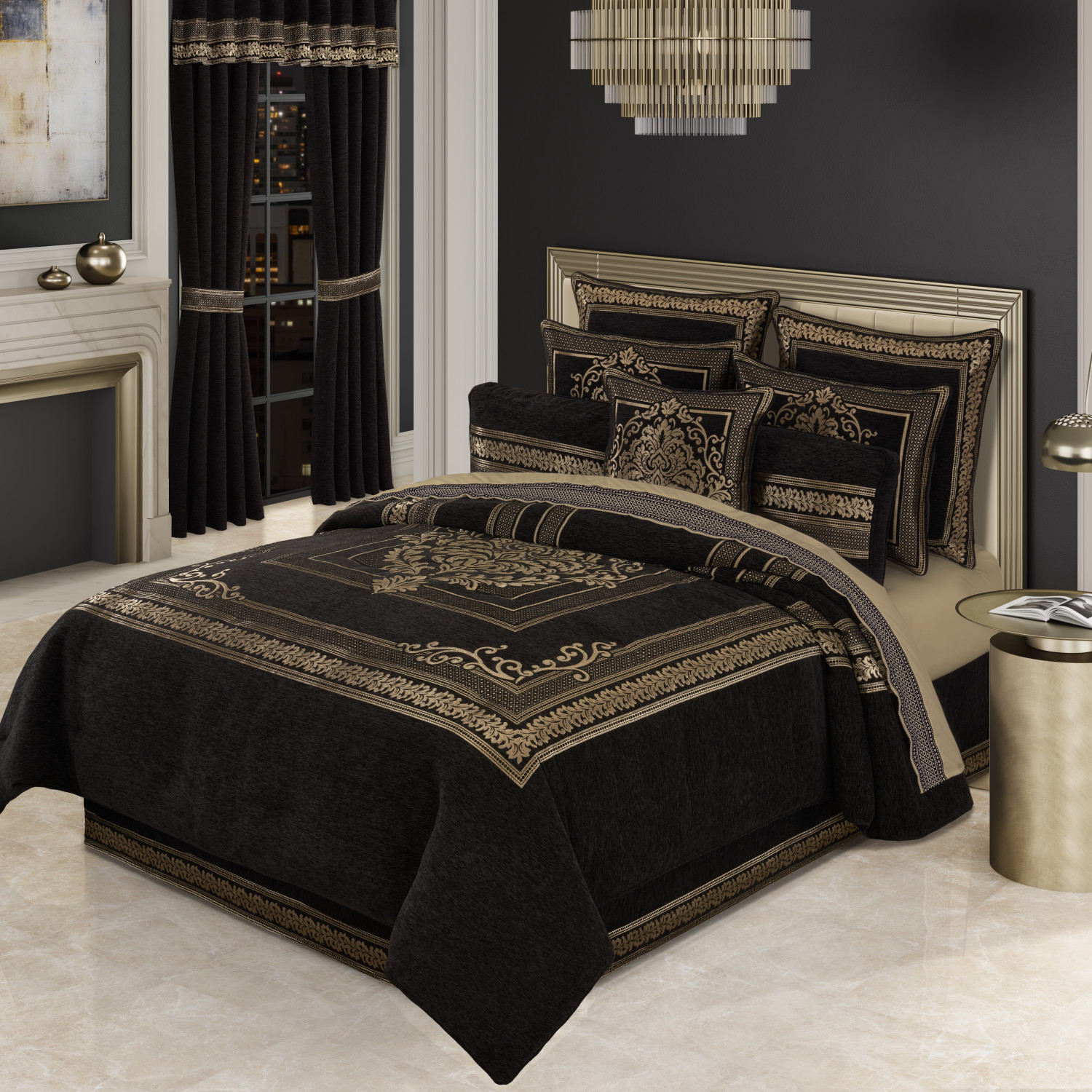 Black Queen 4Pc. Comforter Set