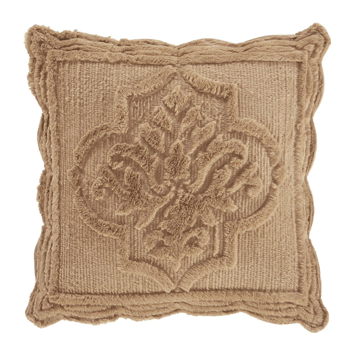 Gold 18inch Square Quilted Decorative Throw Pillow