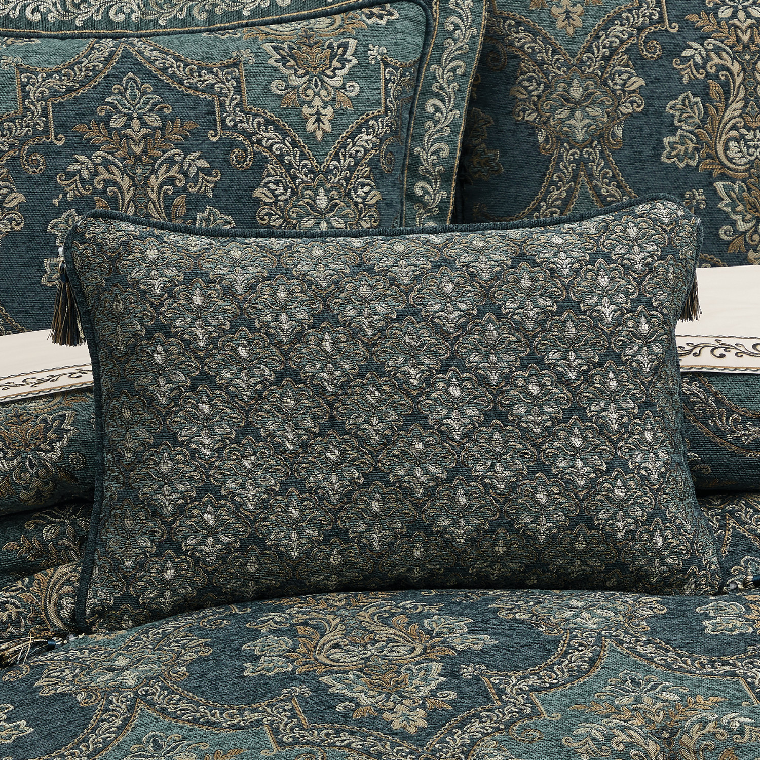 Teal Boudoir Decorative Throw Pillow