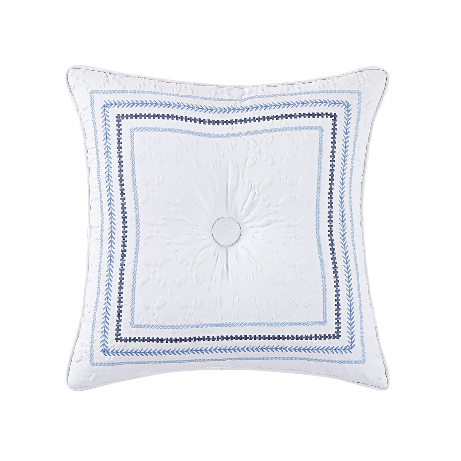 Blue 18inch Square Decorative Throw Pillow