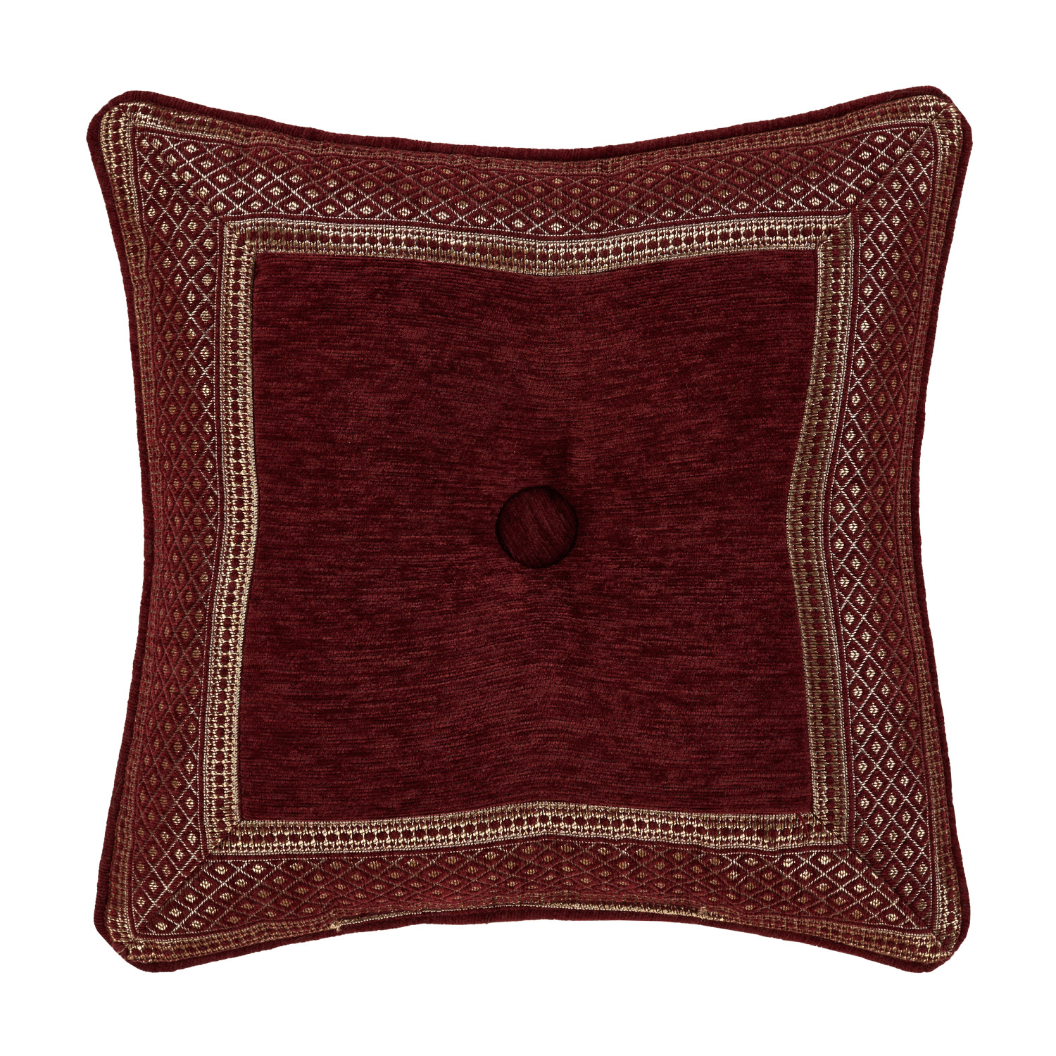 Crimson 18inch Square Decorative Throw Pillow