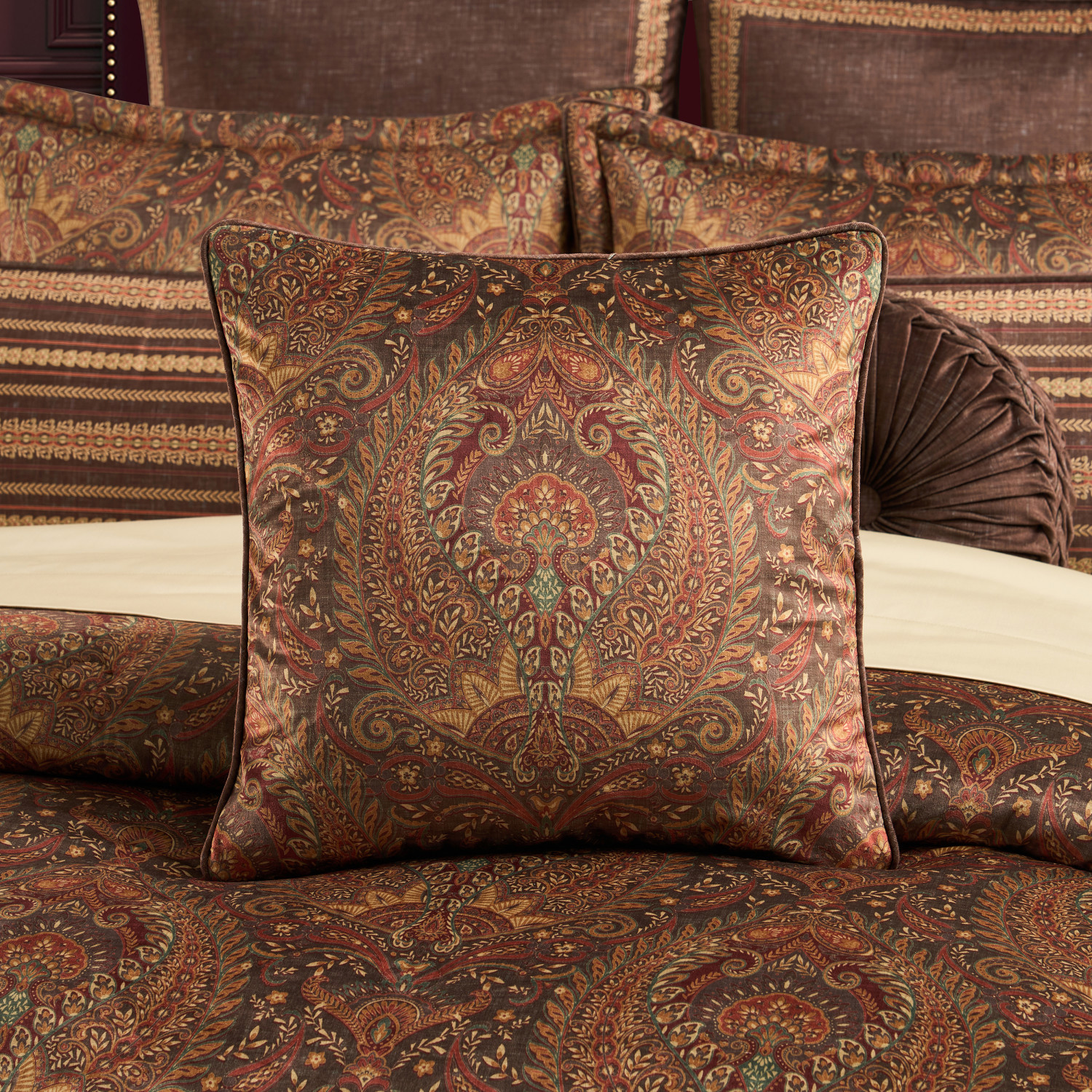 Chocolate 20inch Square Decorative Throw Pillow