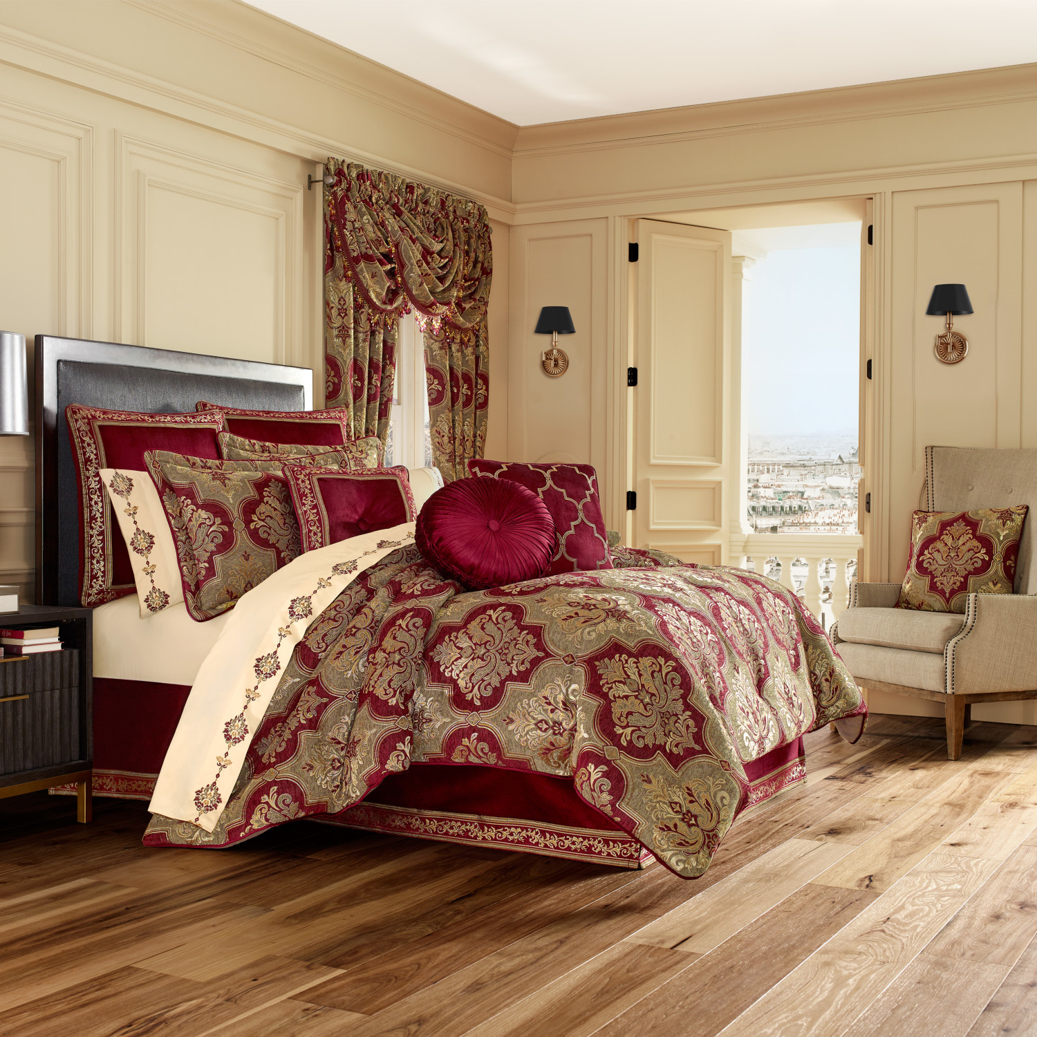 Crimson Euro Sham