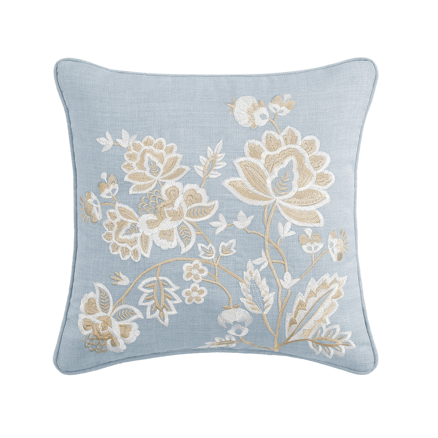 Chambray 18inch Square Decorative Throw Pillow