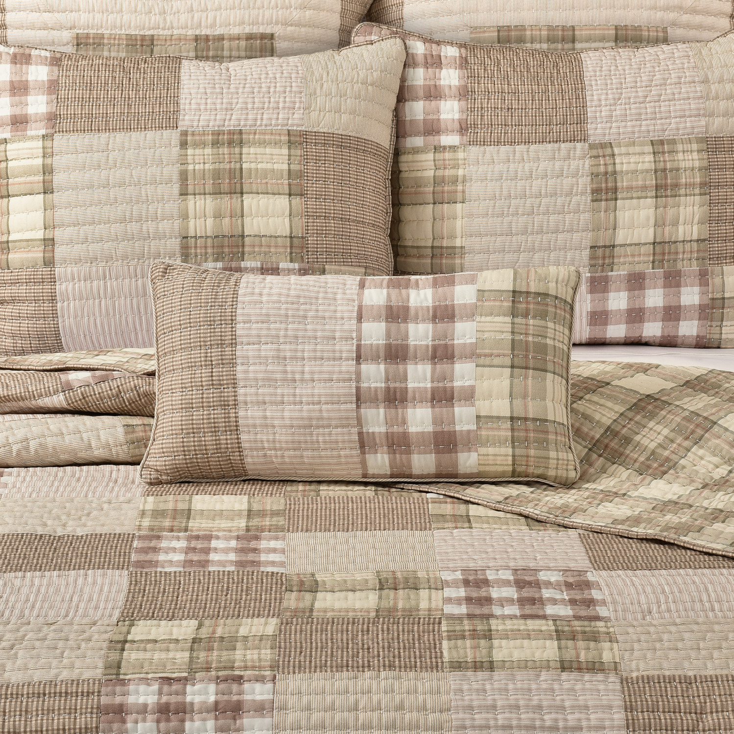 Blush Quilted Boudoir Decorative Throw Pillow