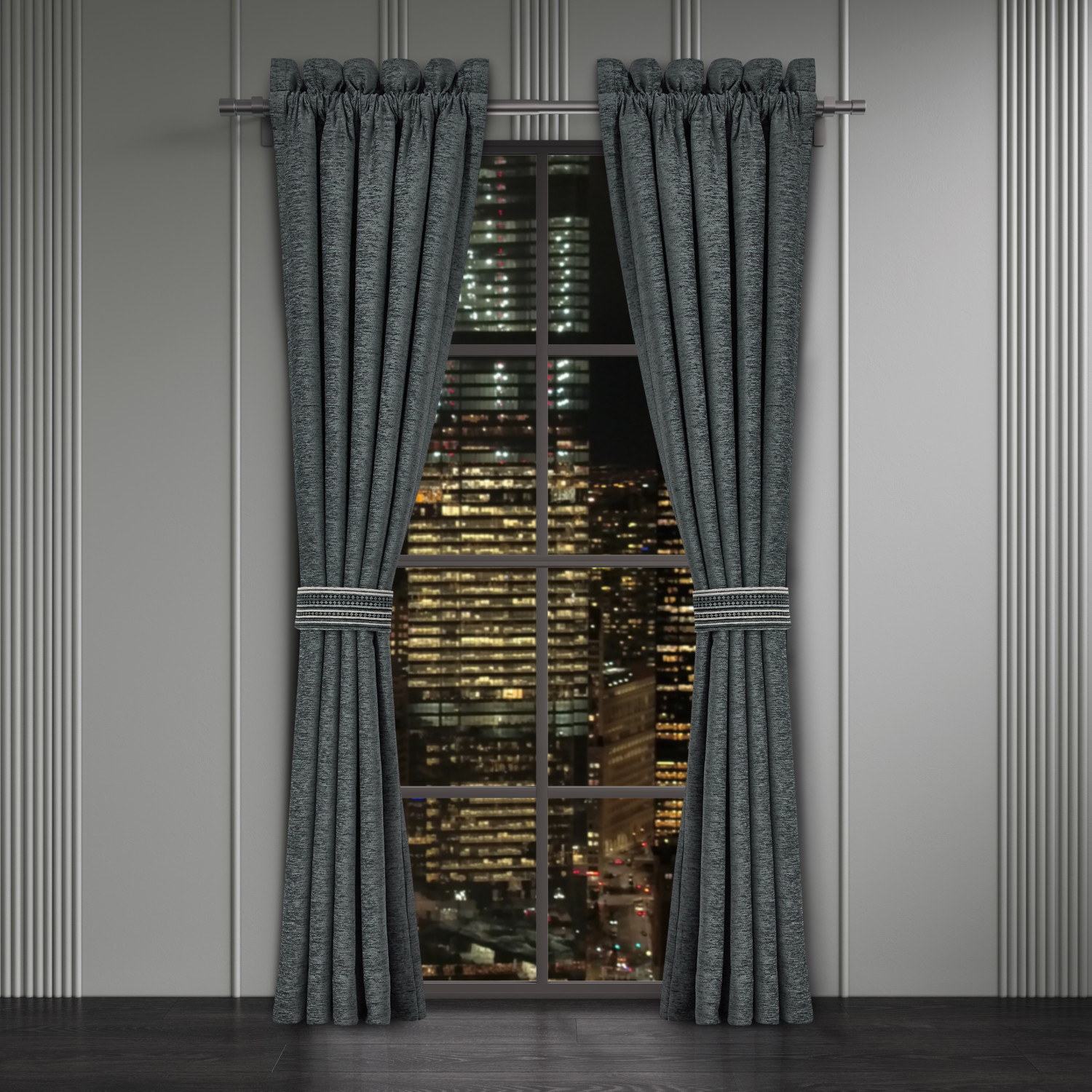 Slate 84inch Window Panel Pair
