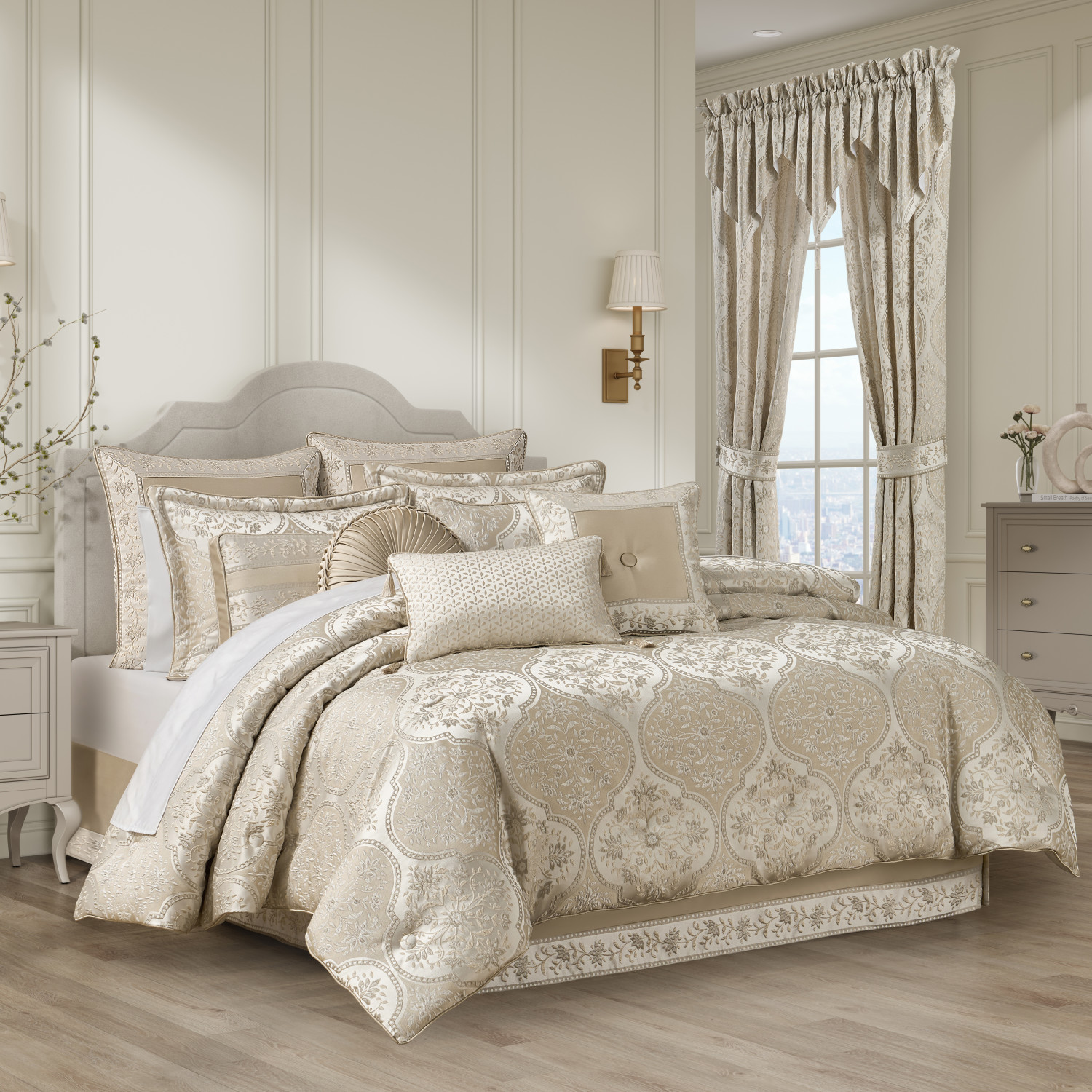 Ivory 18inch Square Decorative Throw Pillow