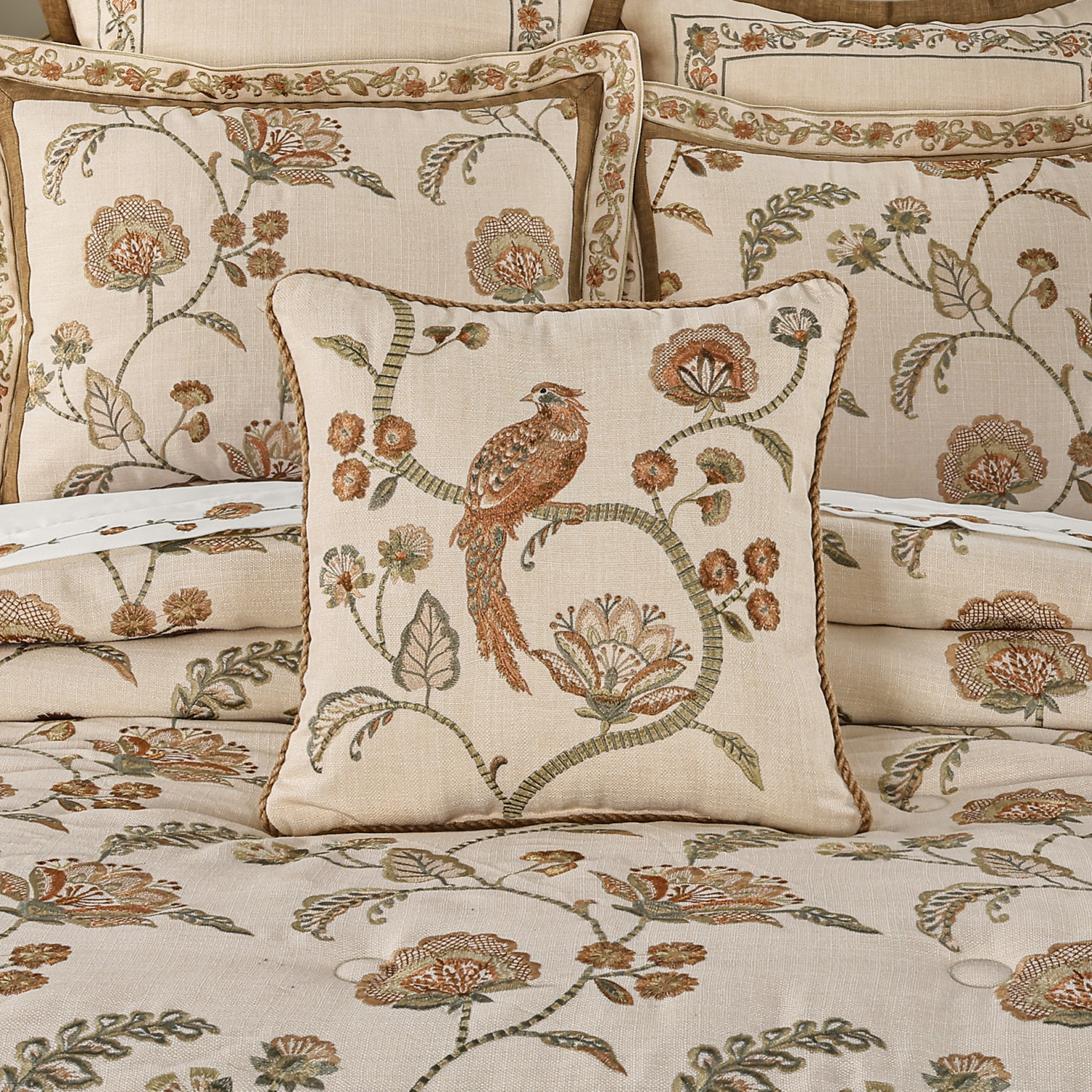 Apricot 18inch Square Decorative Throw Pillow
