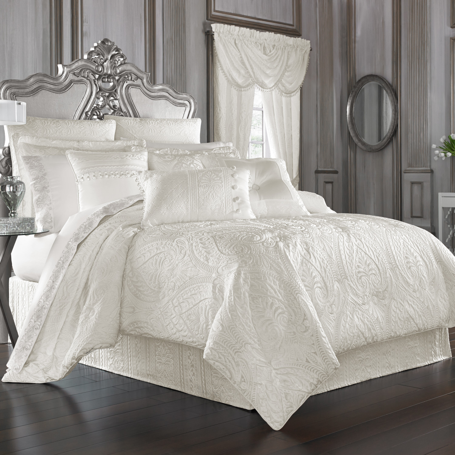 White Boudoir Decorative Throw Pillow