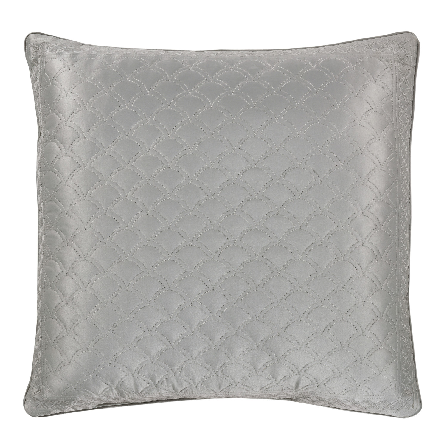 Silver 20inch Square Decorative Throw Pillow