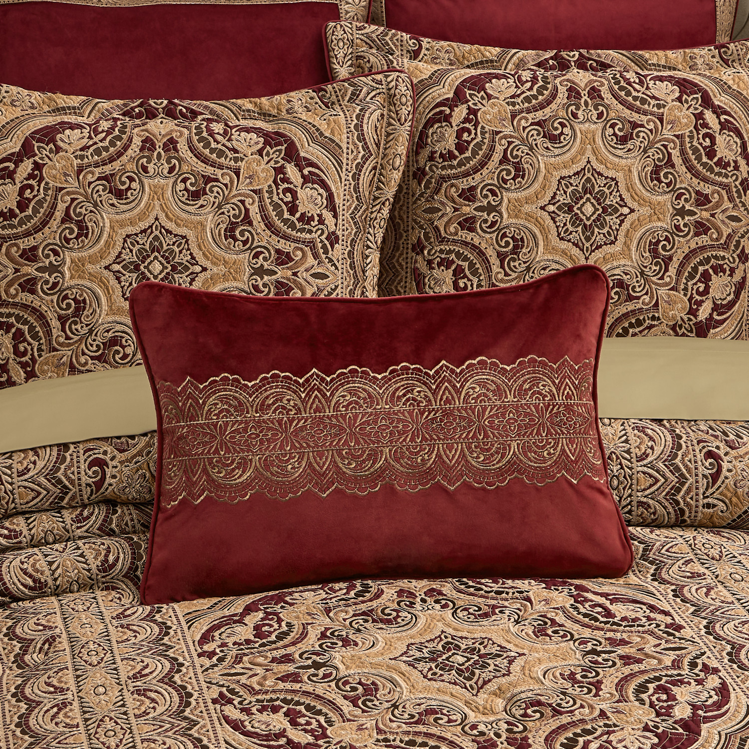 Crimson Boudoir Decorative Throw Pillow