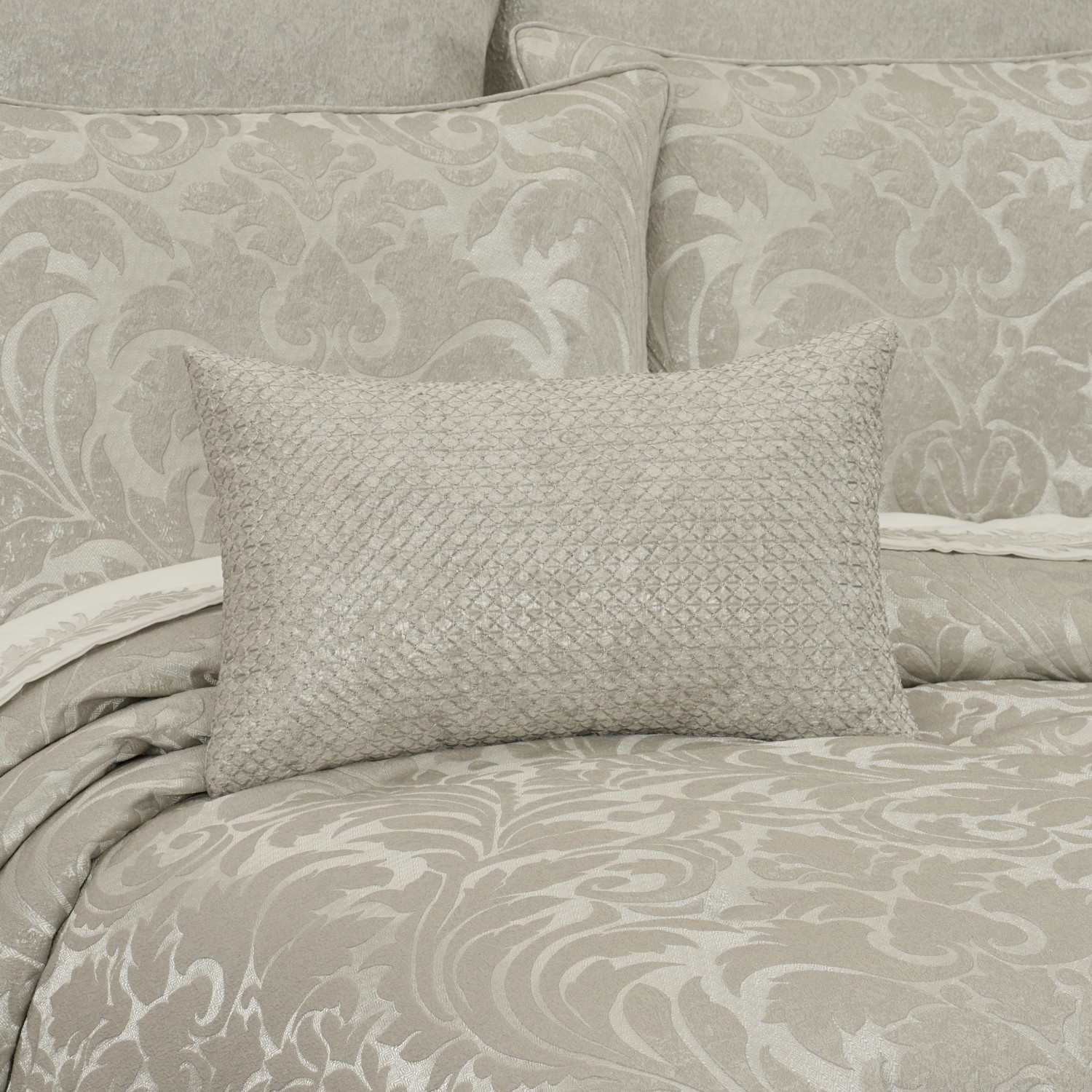 Silver Boudoir Decorative Throw Pillow