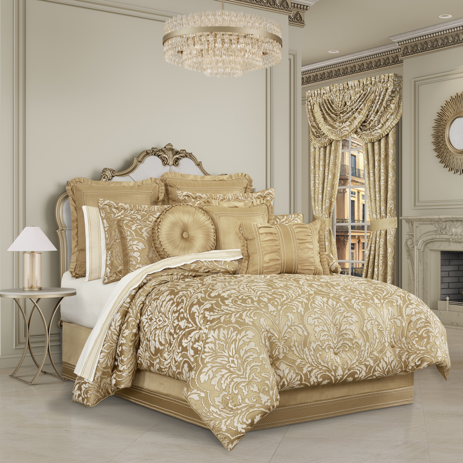 Gold Bolster Decorative Throw Pillow