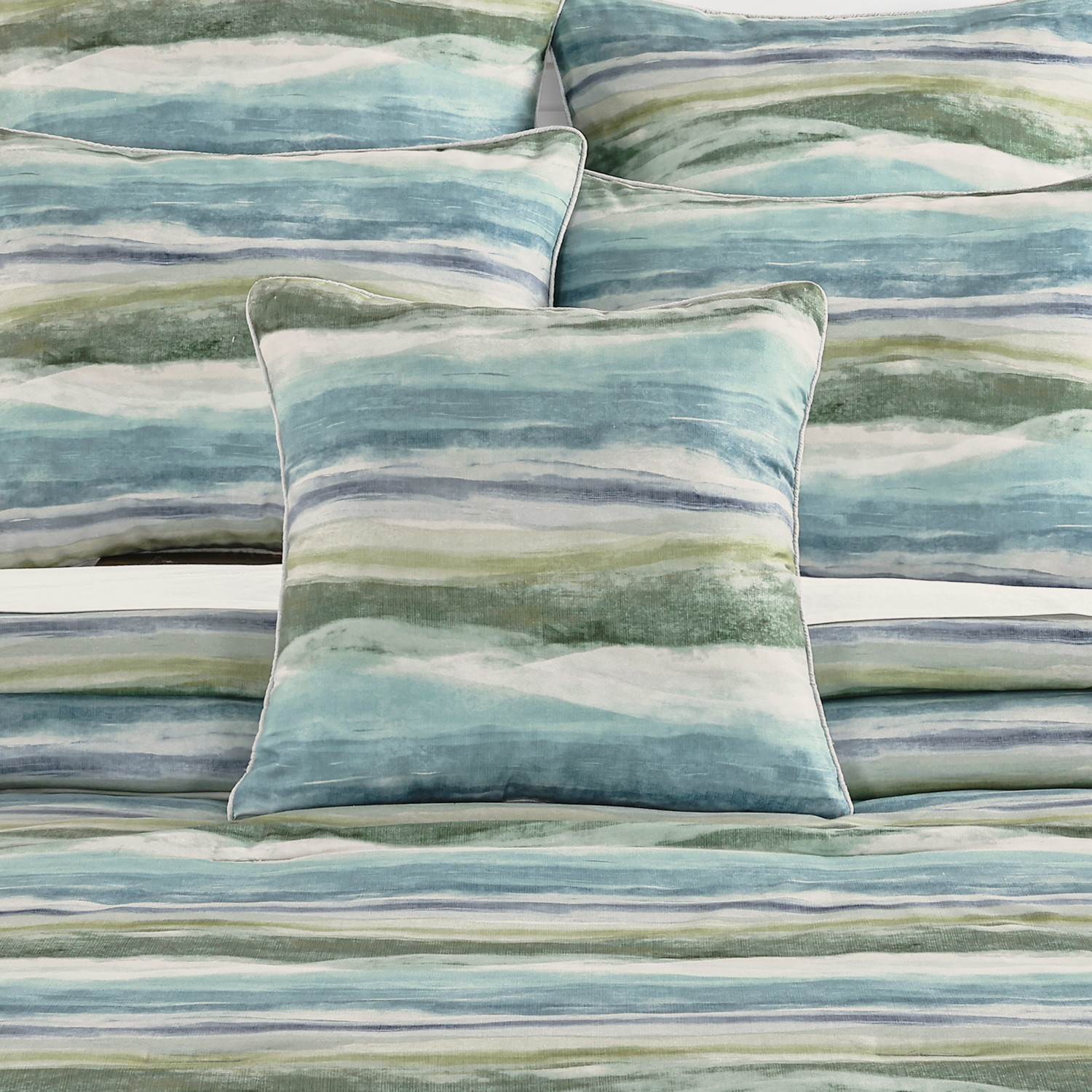 Blue 18inch Square Decorative Throw Pillow