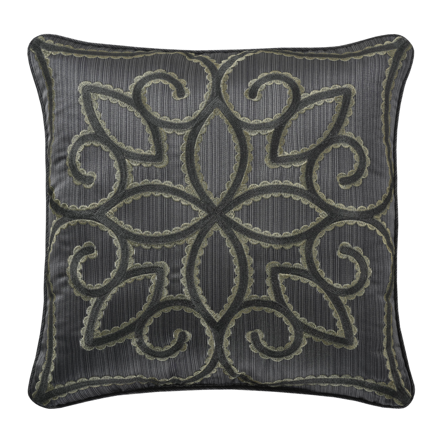 Charcoal 18inch Square Decorative Throw Pillow