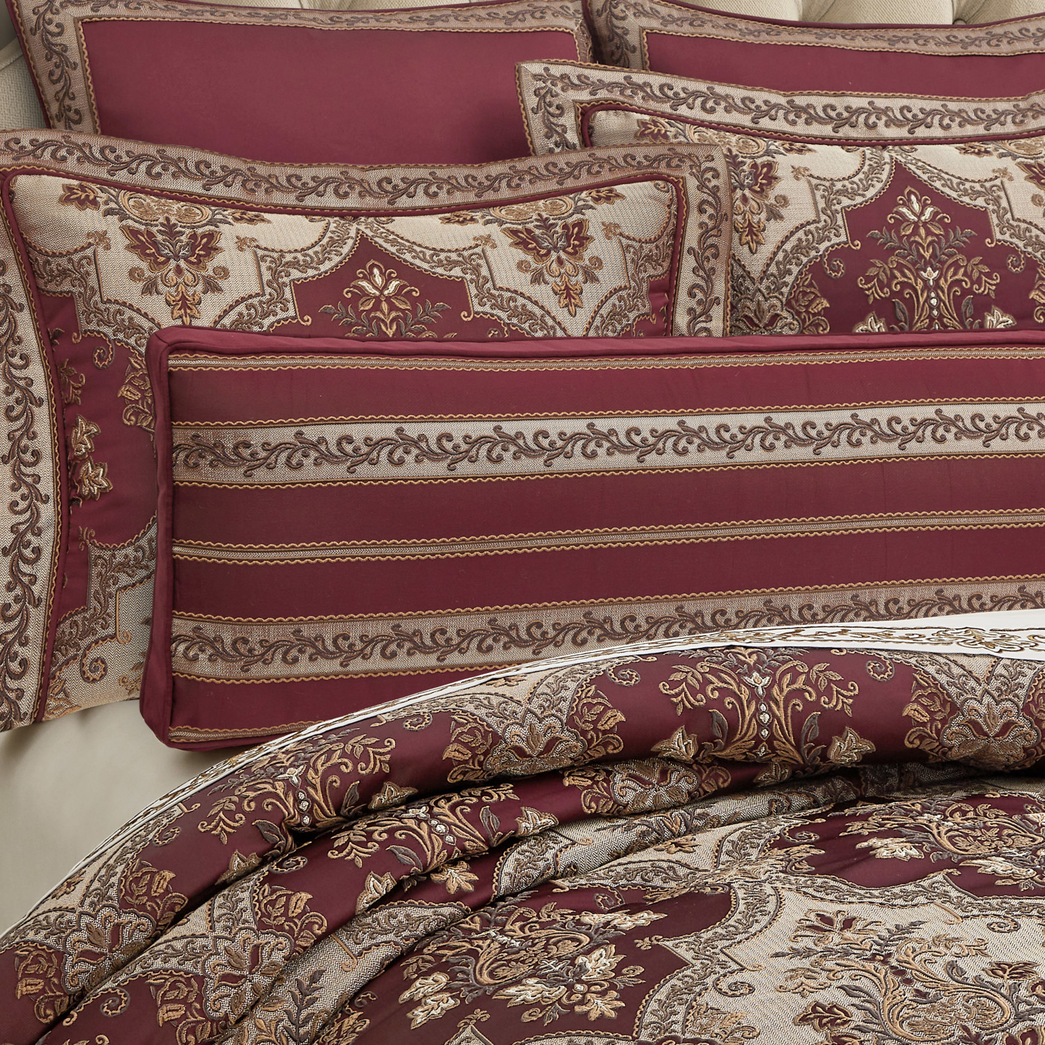 Bordeaux Bolster Decorative Throw Pillow