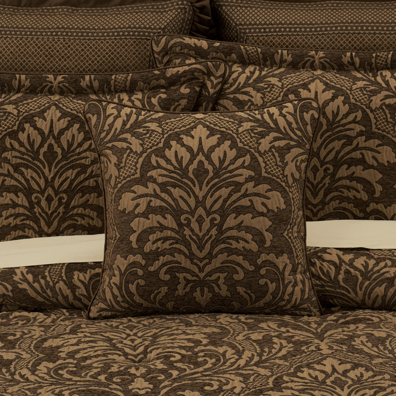 Mocha 20inch Square Decorative Throw Pillow