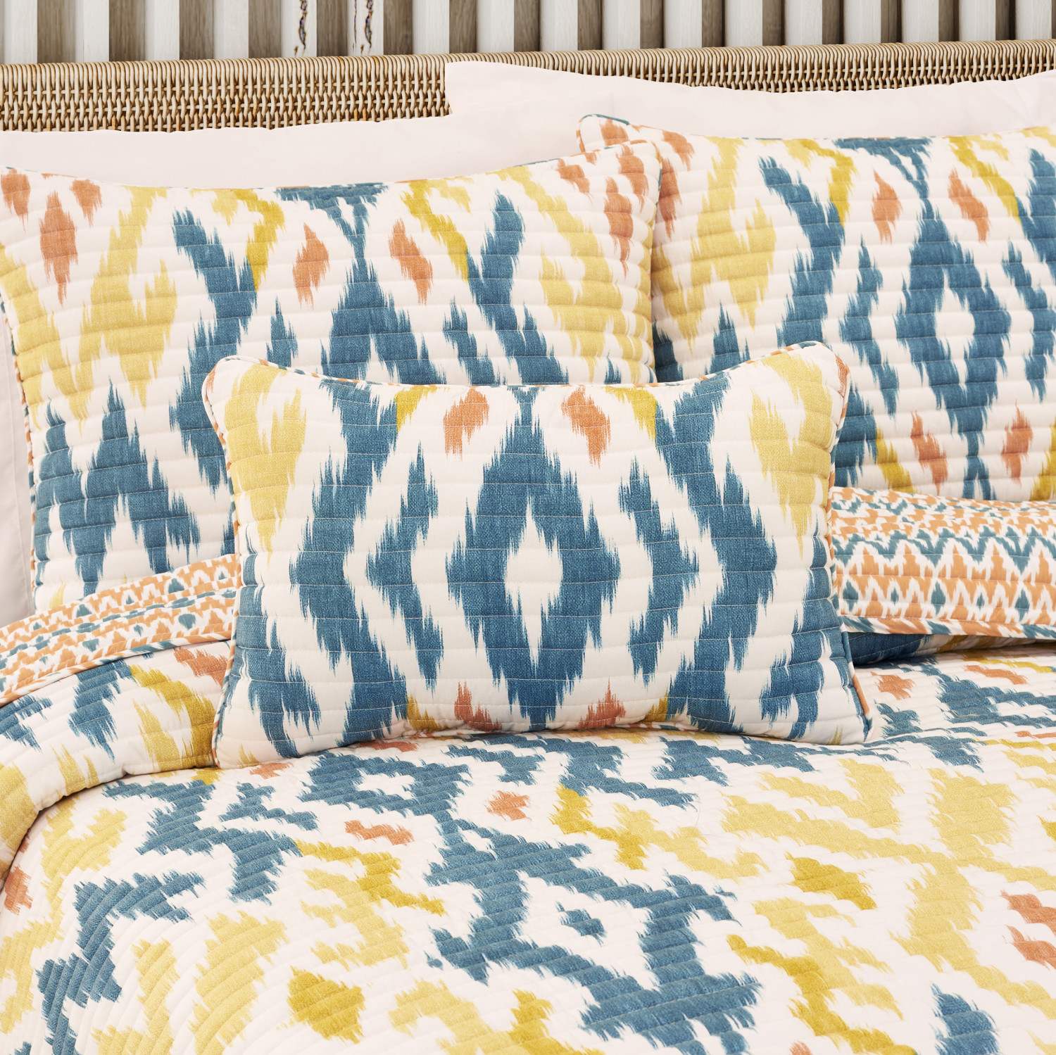 Teal Quilted Boudoir Decorative Throw Pillow