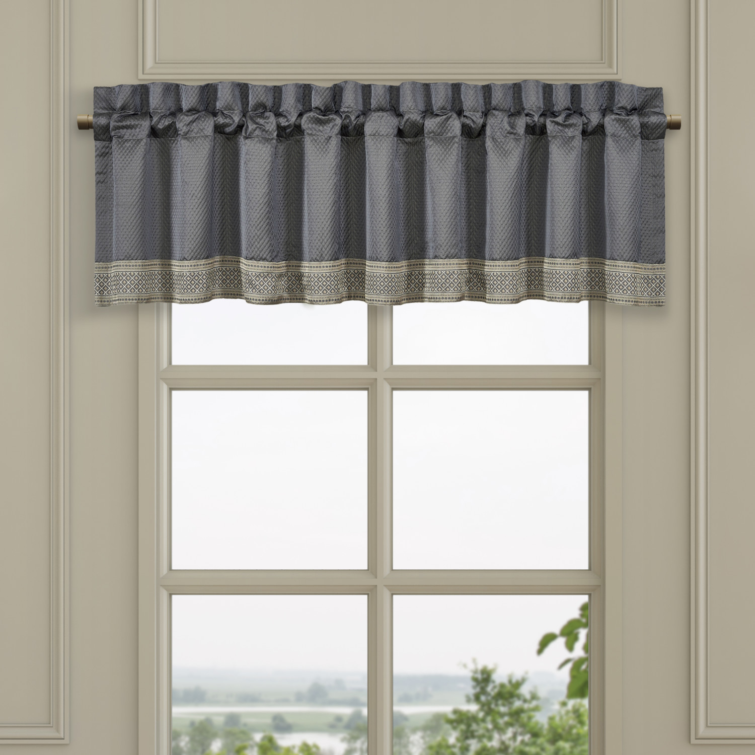 French Blue Window Straight Valance