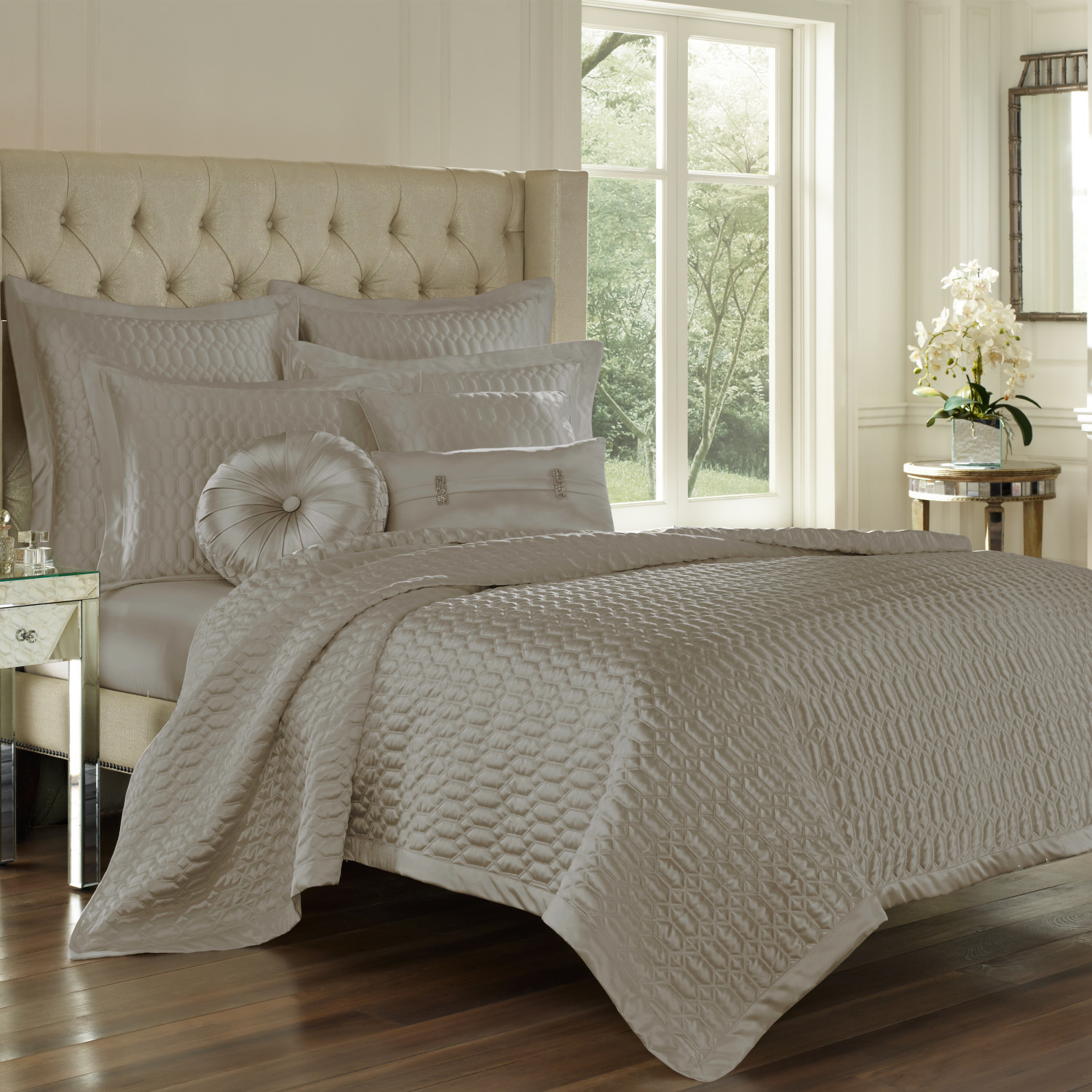 Silver Boudoir Decorative Throw Pillow