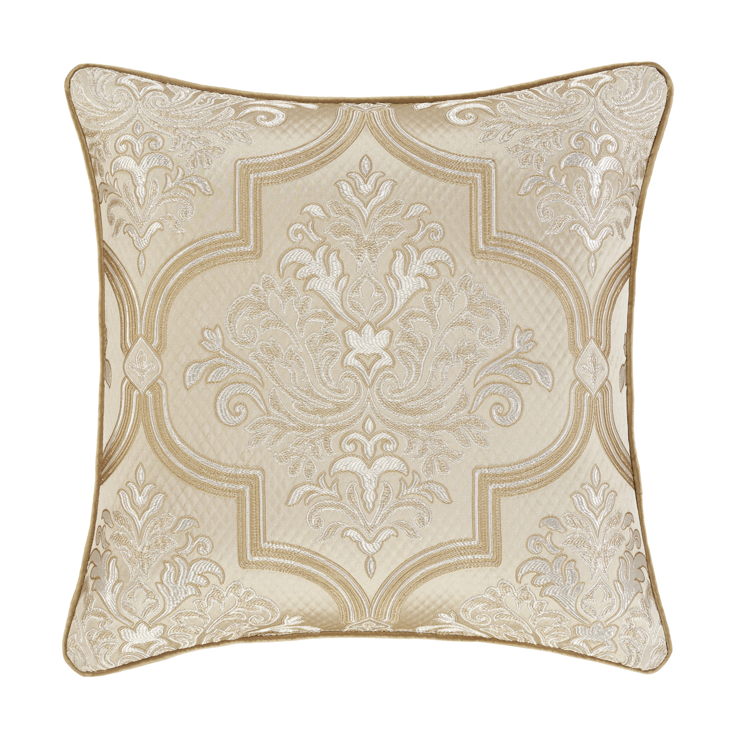 Champagne 20inch Square Decorative Throw Pillow