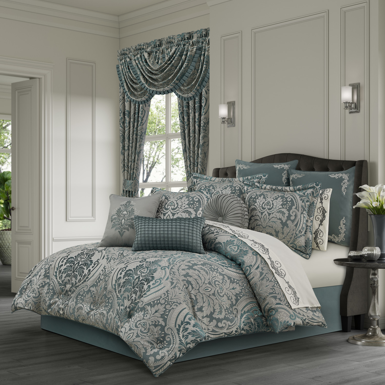 Teal Euro Sham